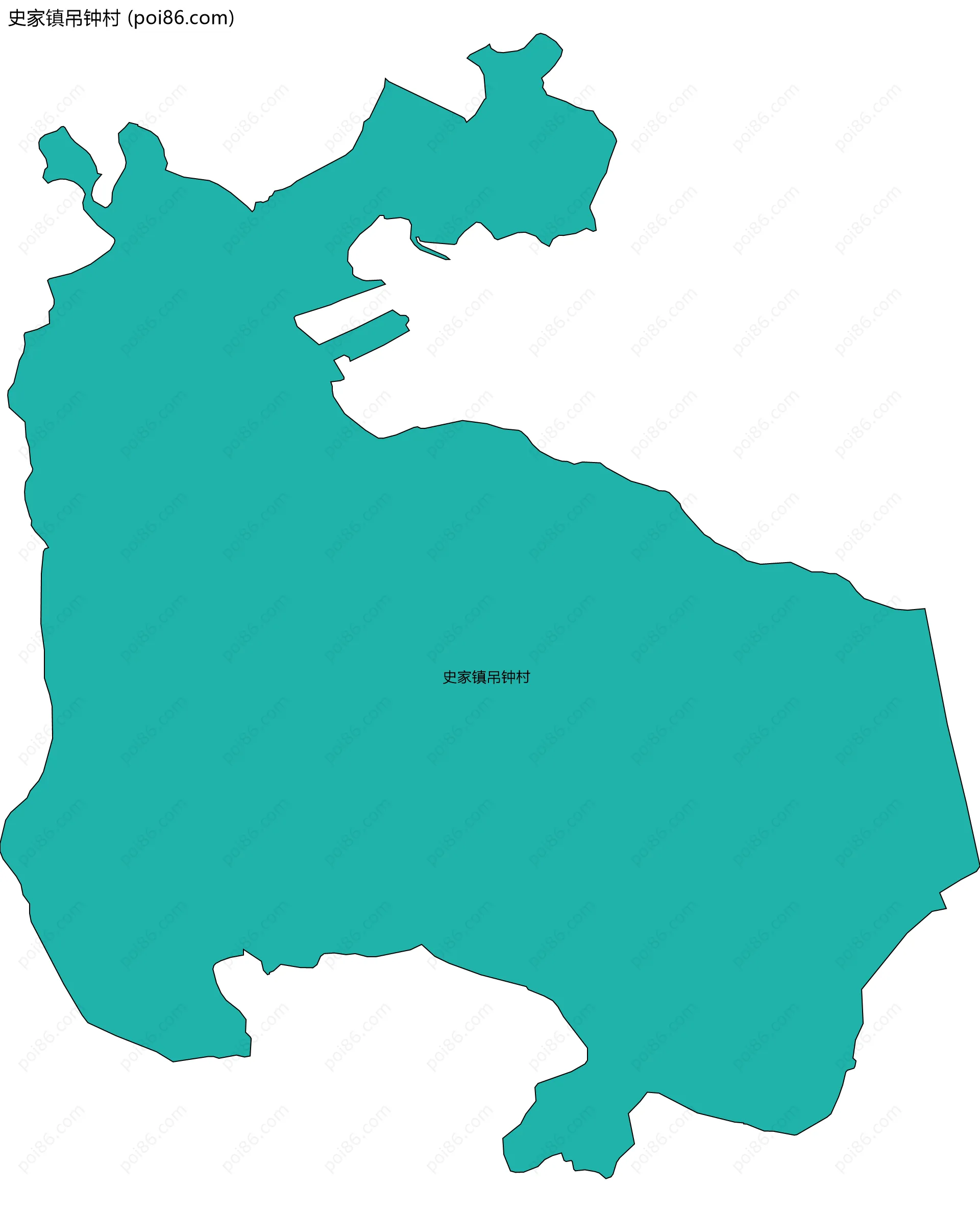 史家镇吊钟村边界地图