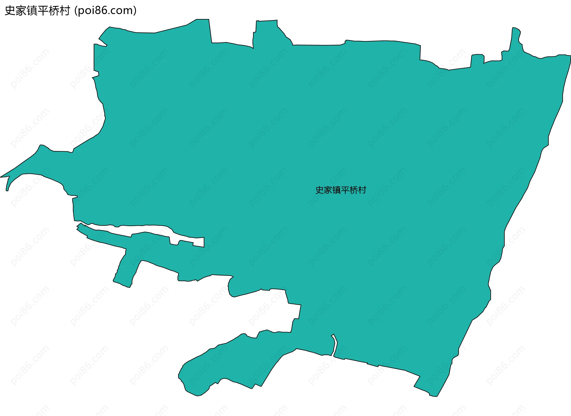史家镇平桥村边界地图