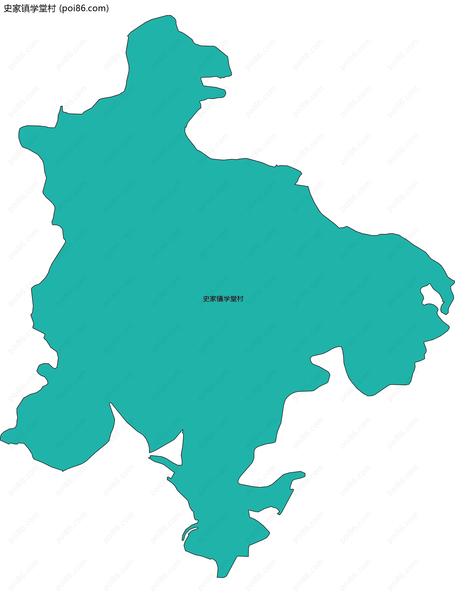 史家镇学堂村边界地图