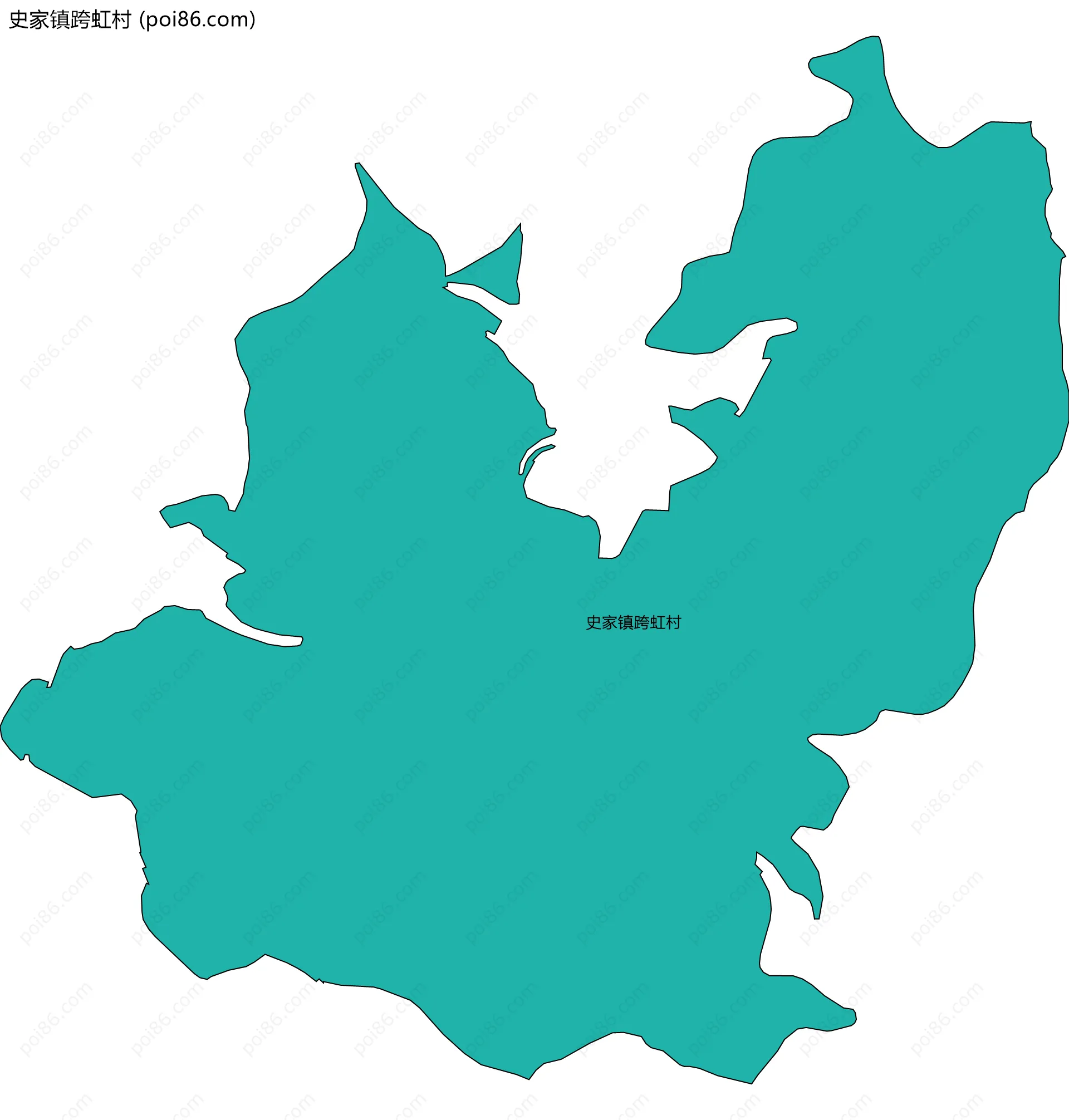 史家镇跨虹村边界地图