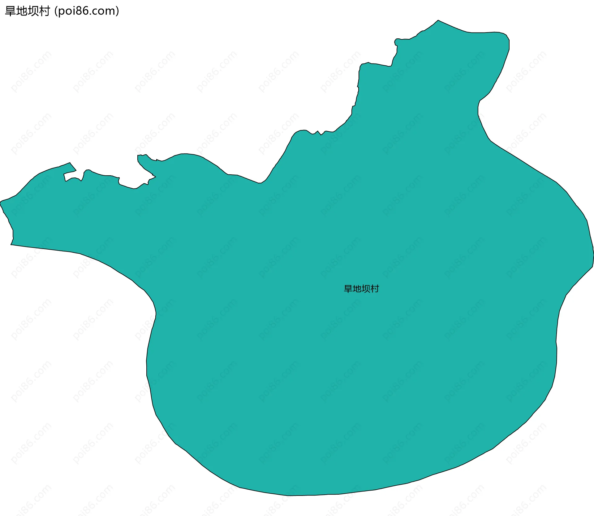 旱地坝村边界地图
