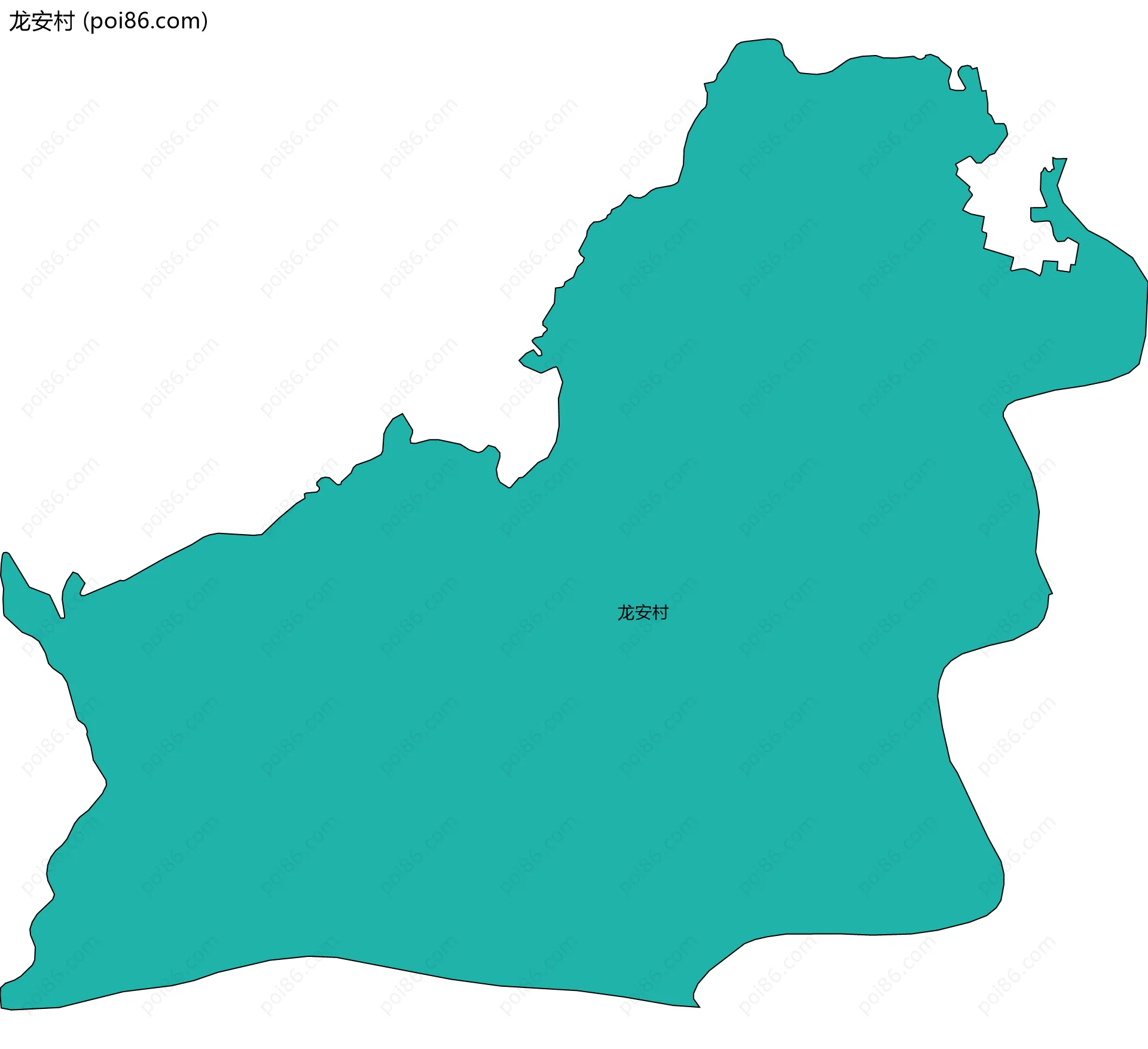 龙安村边界地图