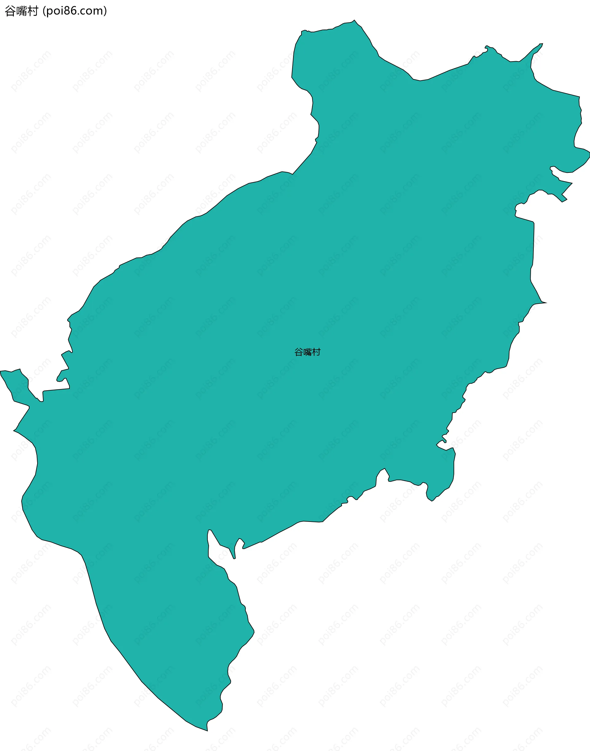 谷嘴村边界地图