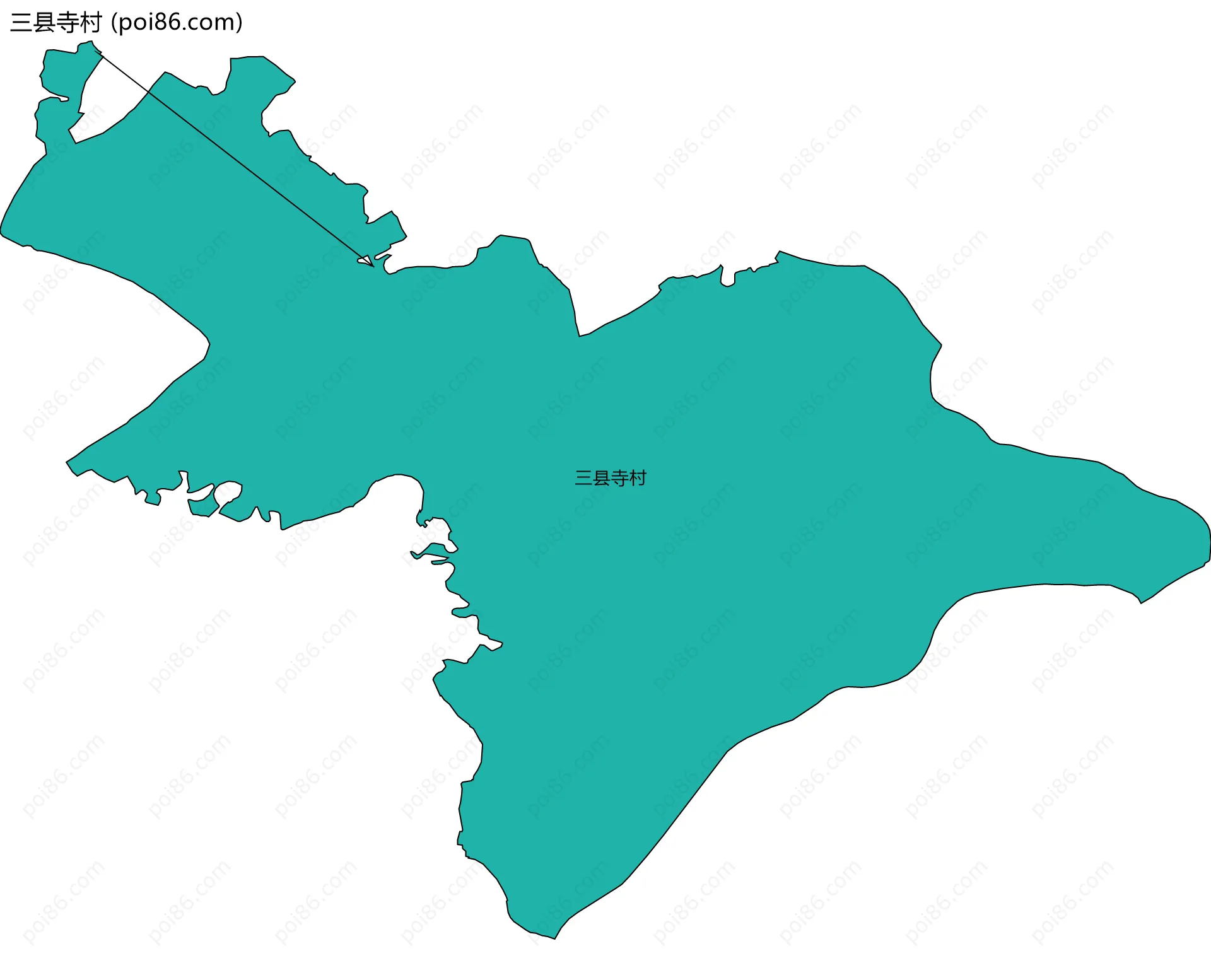 三县寺村边界地图