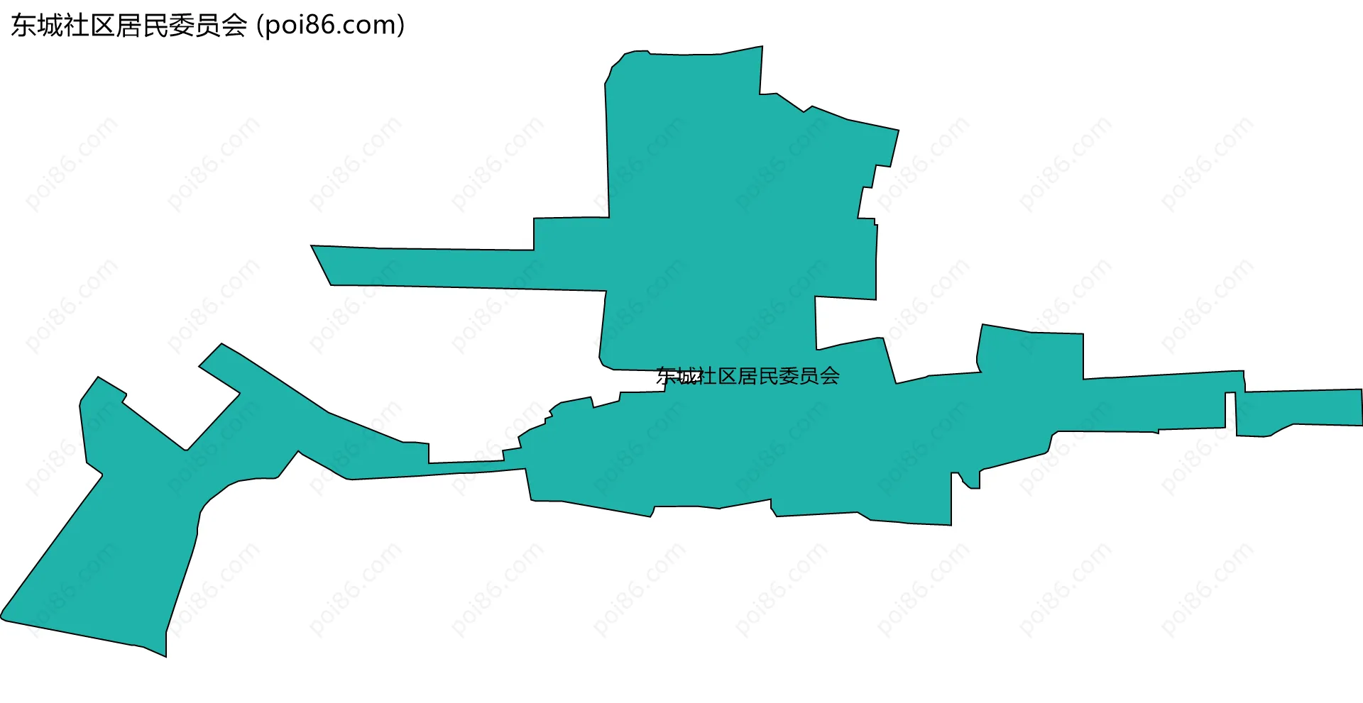 东城社区居民委员会边界地图