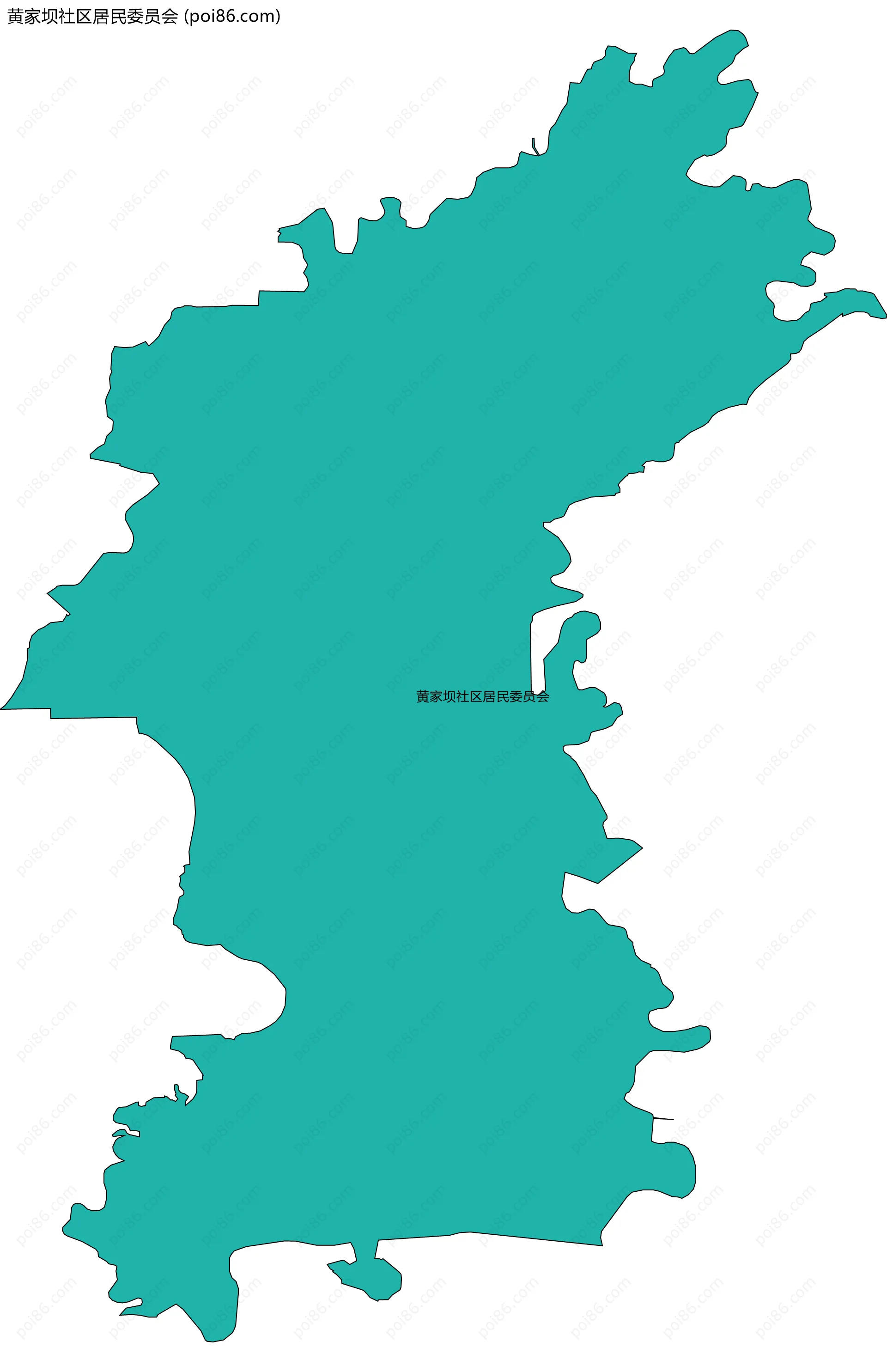 黄家坝社区居民委员会边界地图