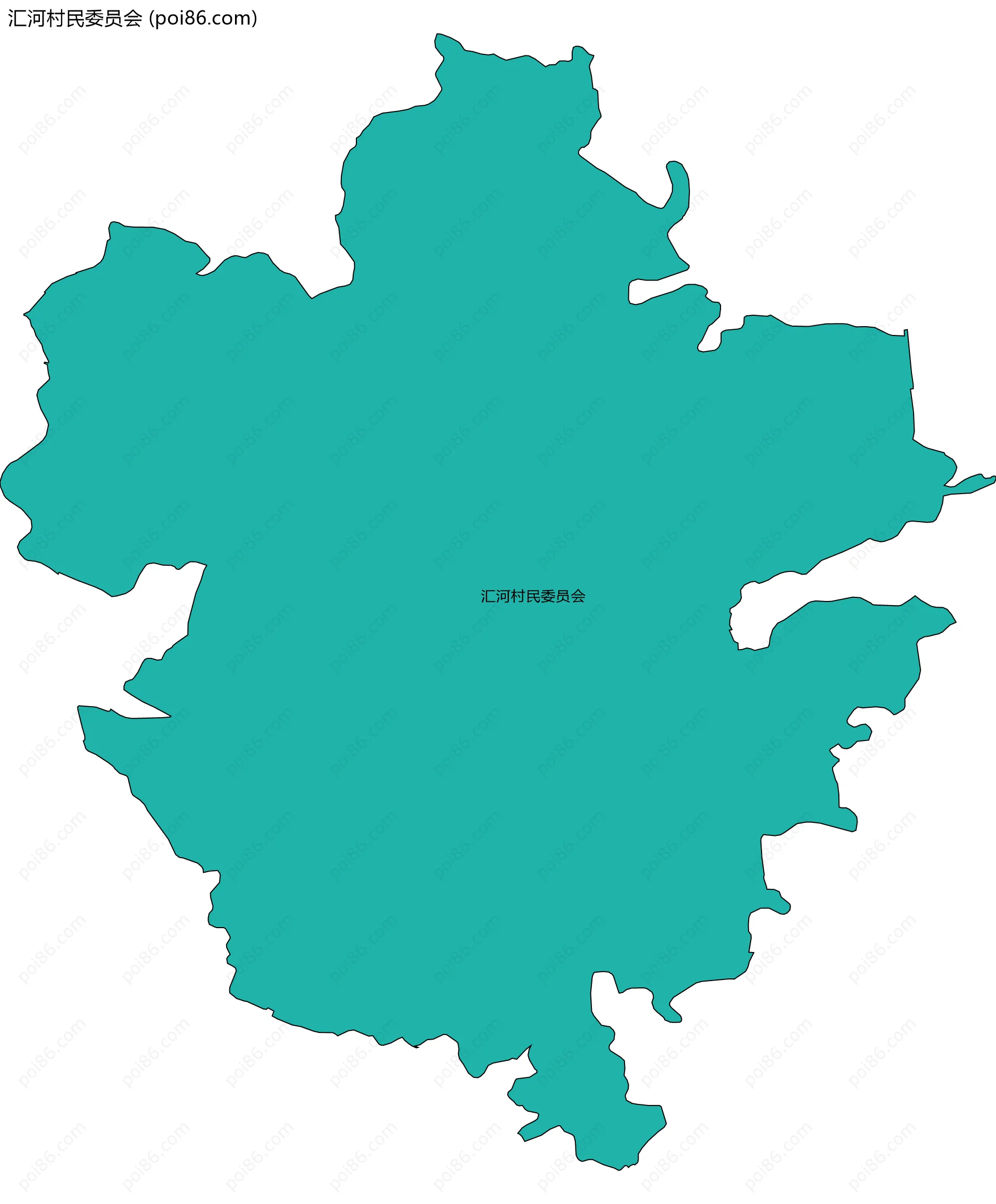 汇河村民委员会边界地图