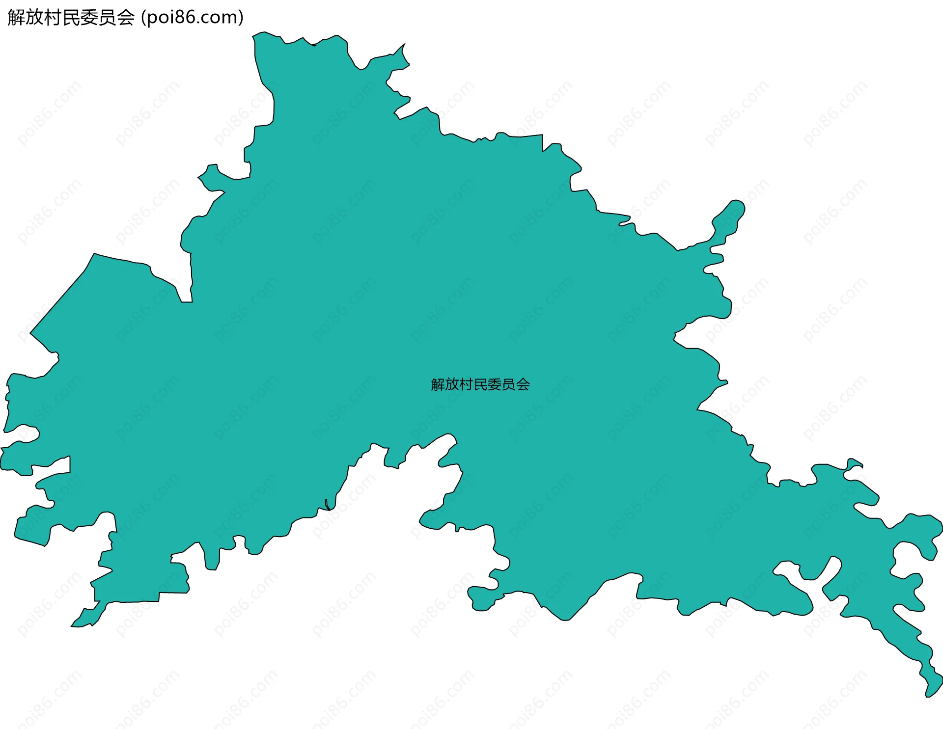 解放村民委员会边界地图