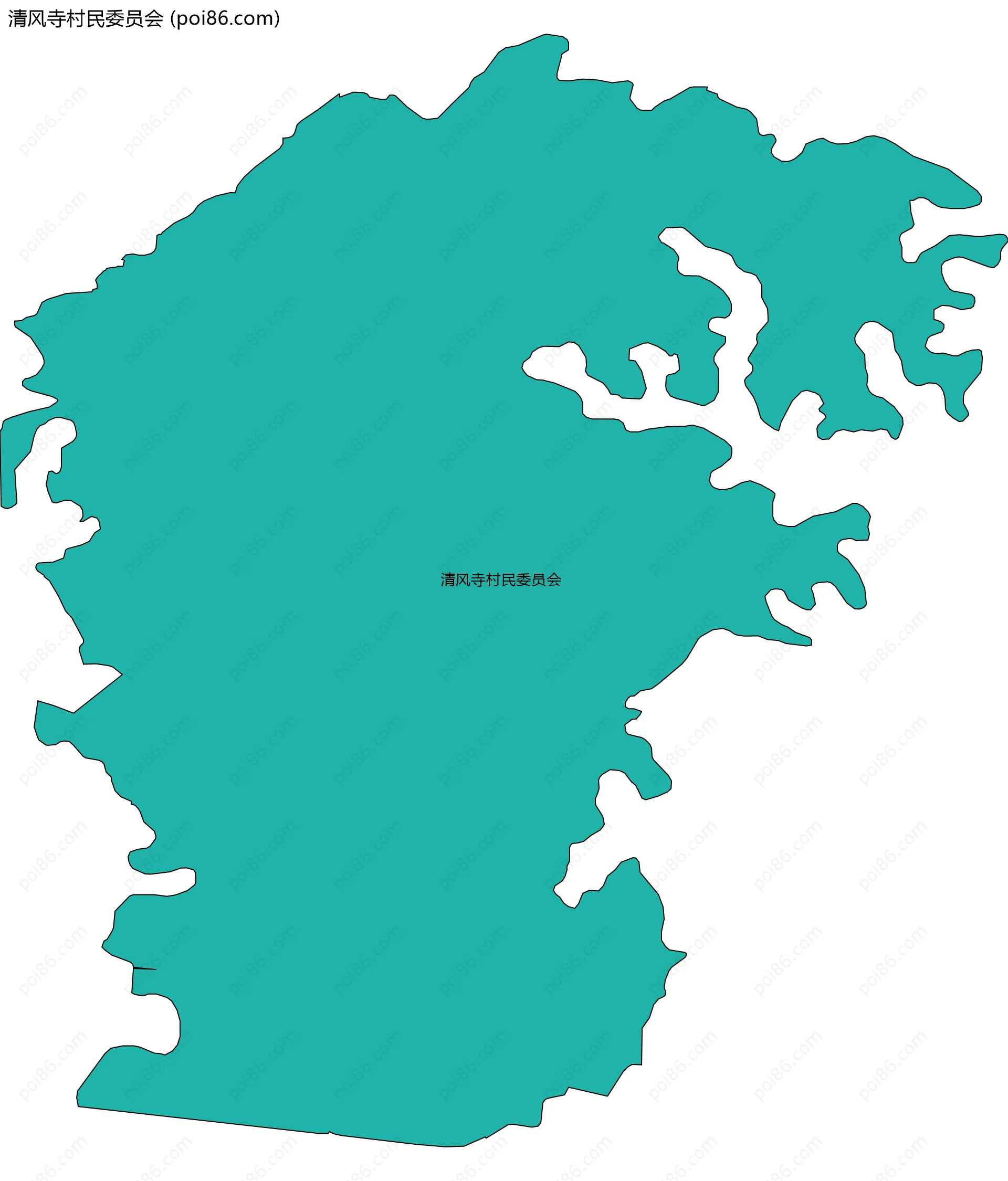 清风寺村民委员会边界地图