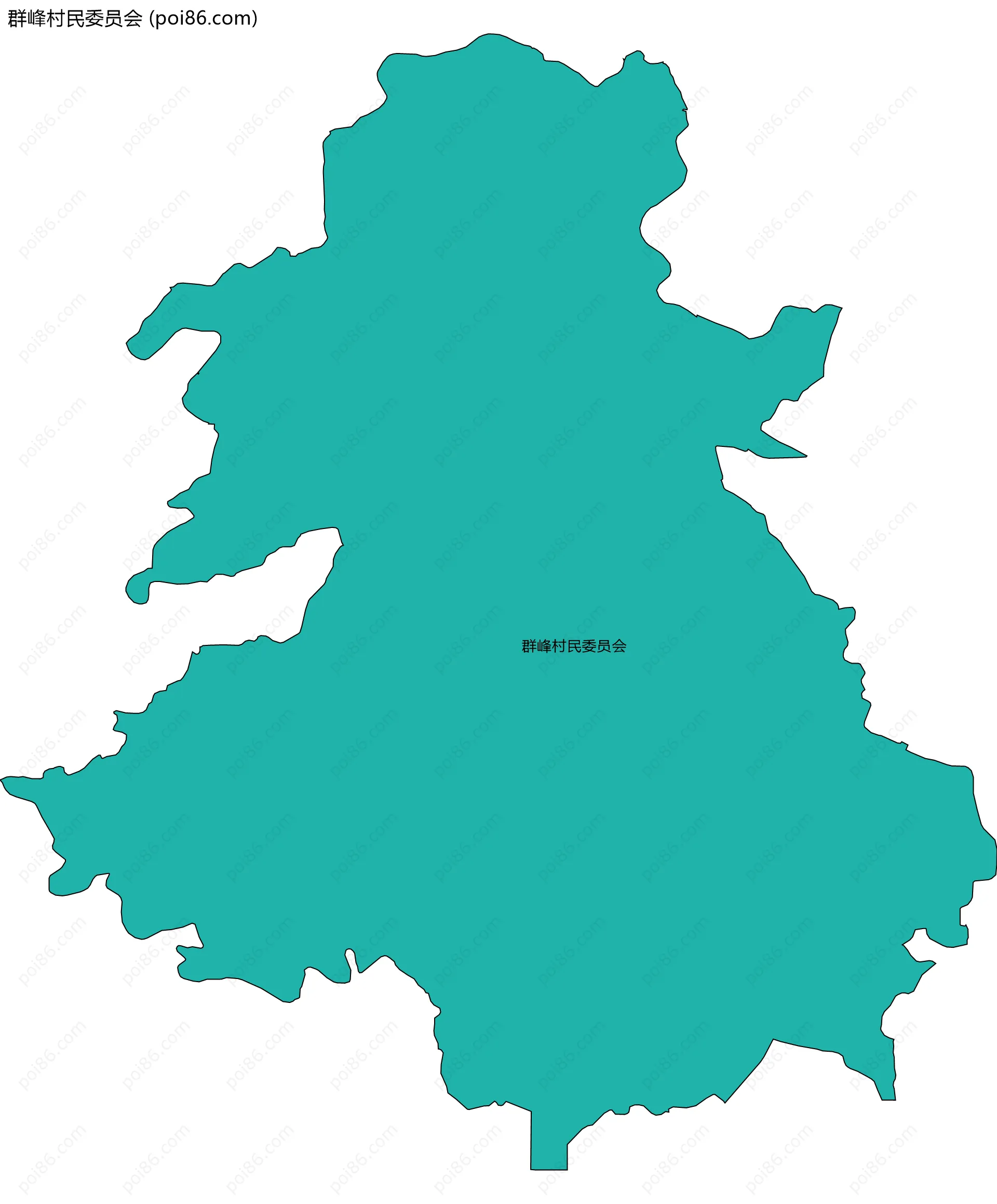 群峰村民委员会边界地图