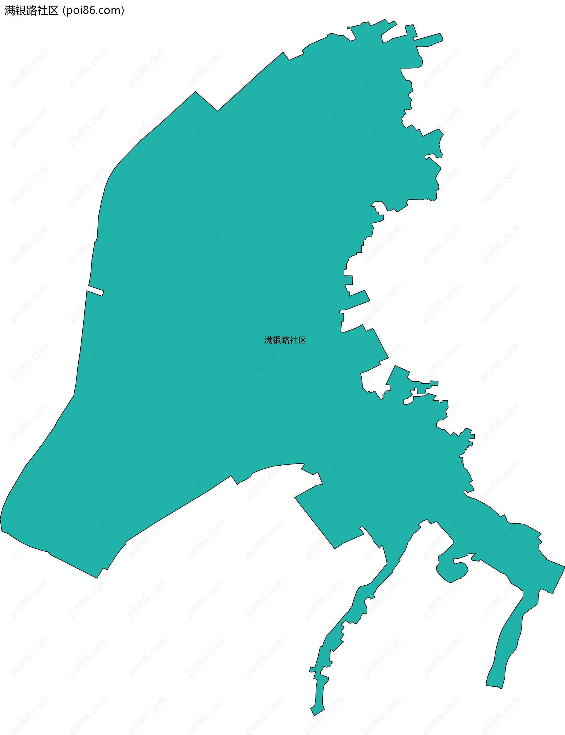 满银路社区边界地图