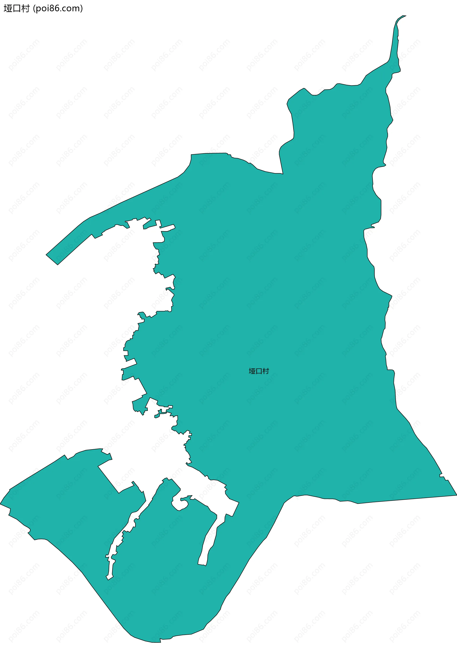 垭口村边界地图