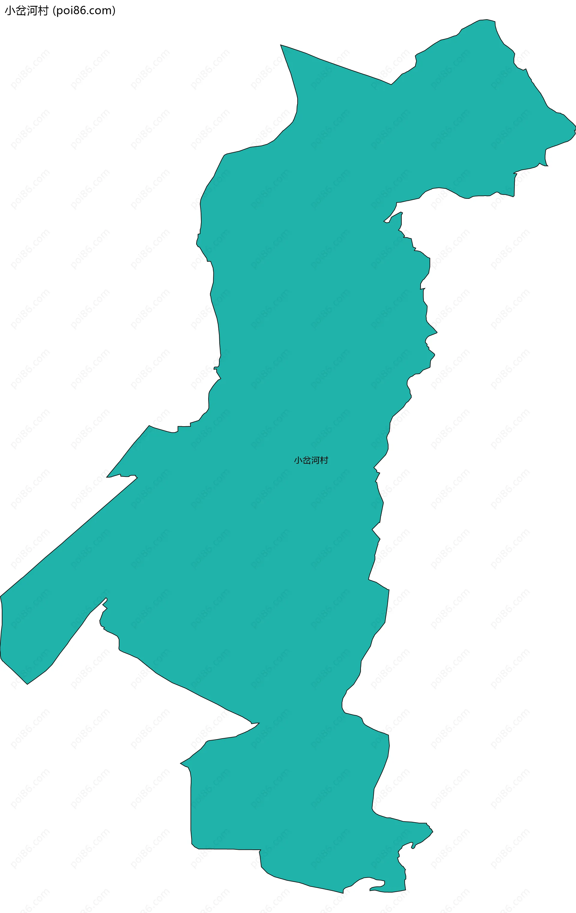 小岔河村边界地图