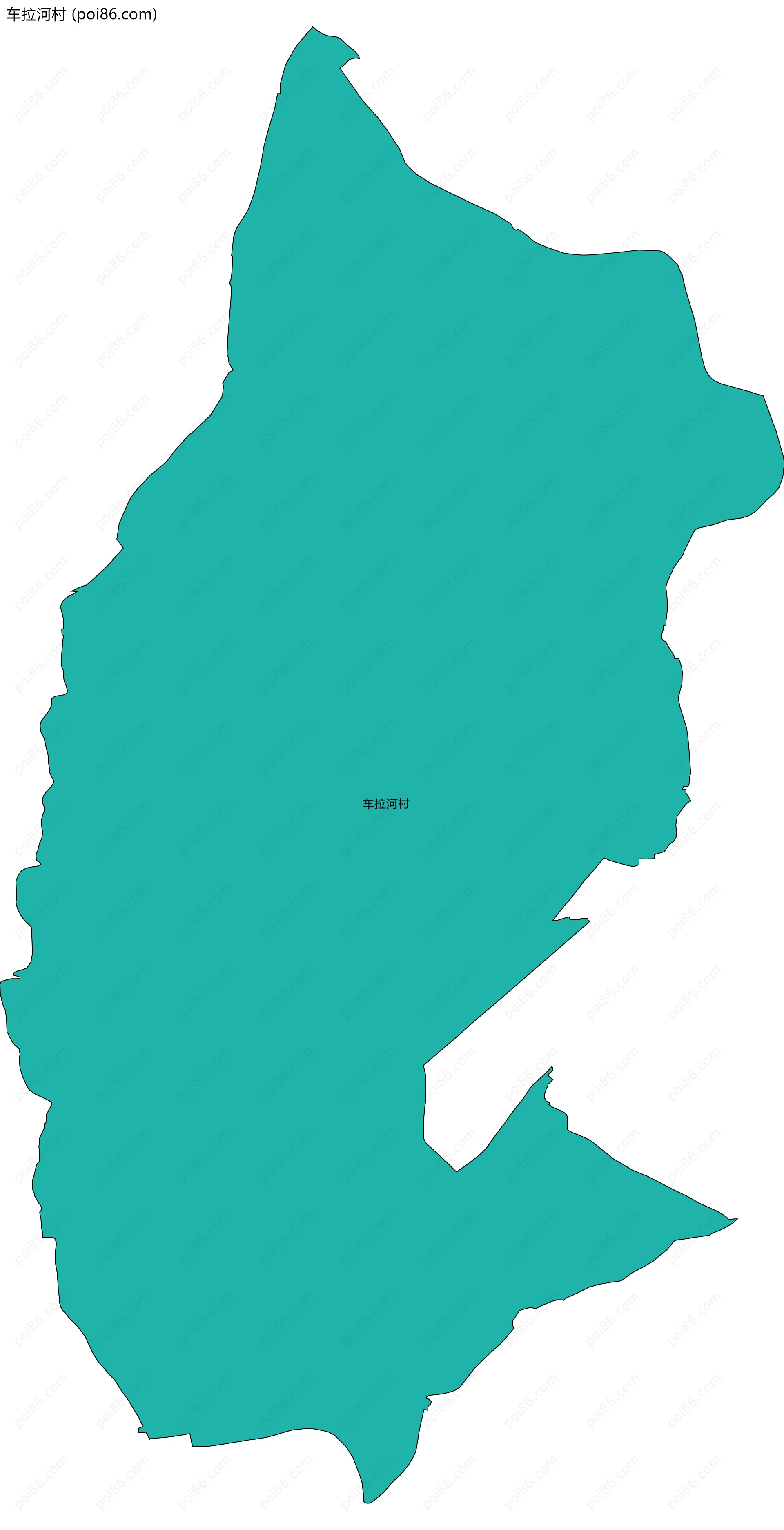 车拉河村边界地图