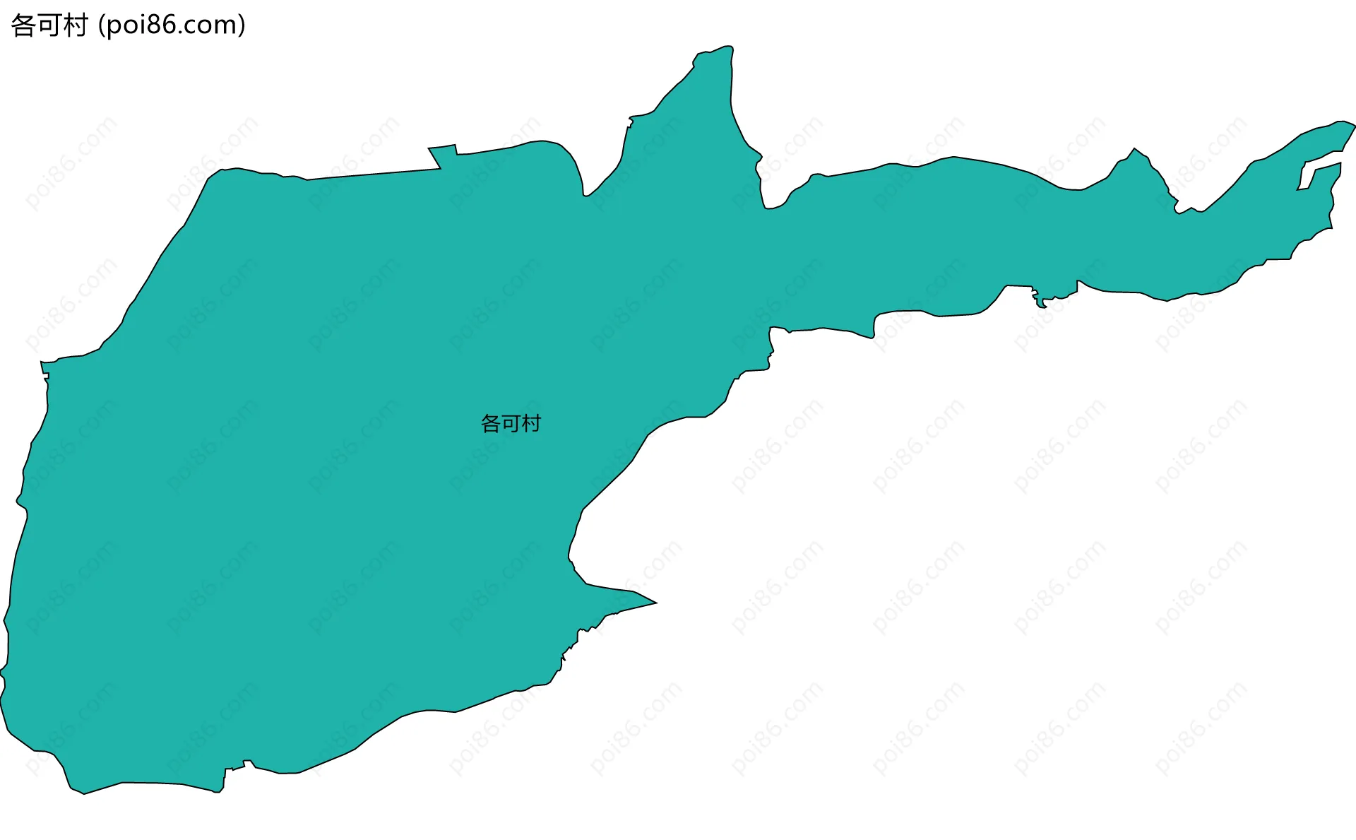 各可村边界地图