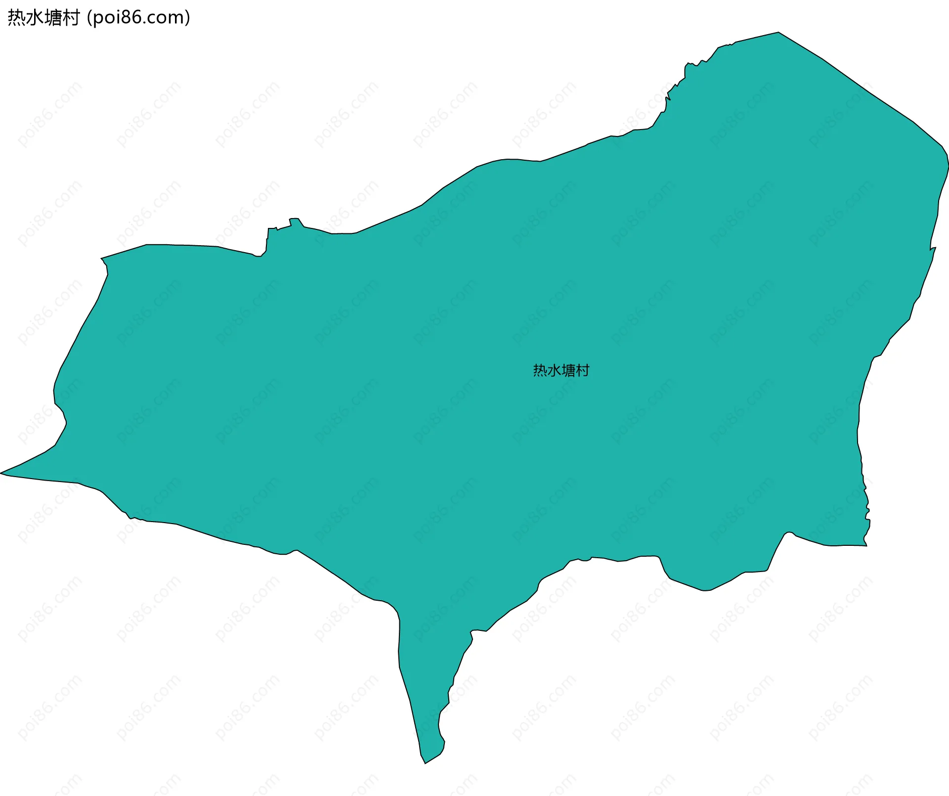 热水塘村边界地图