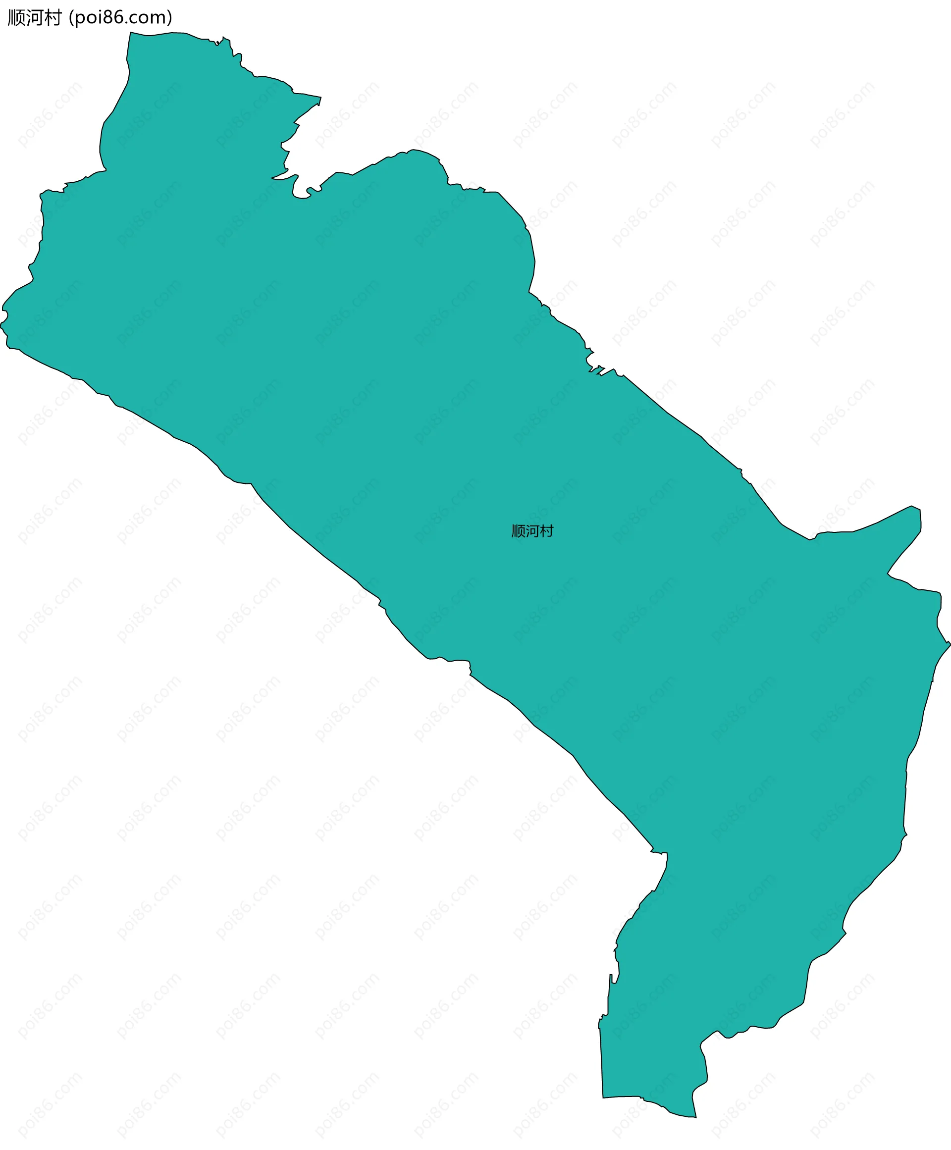 顺河村边界地图