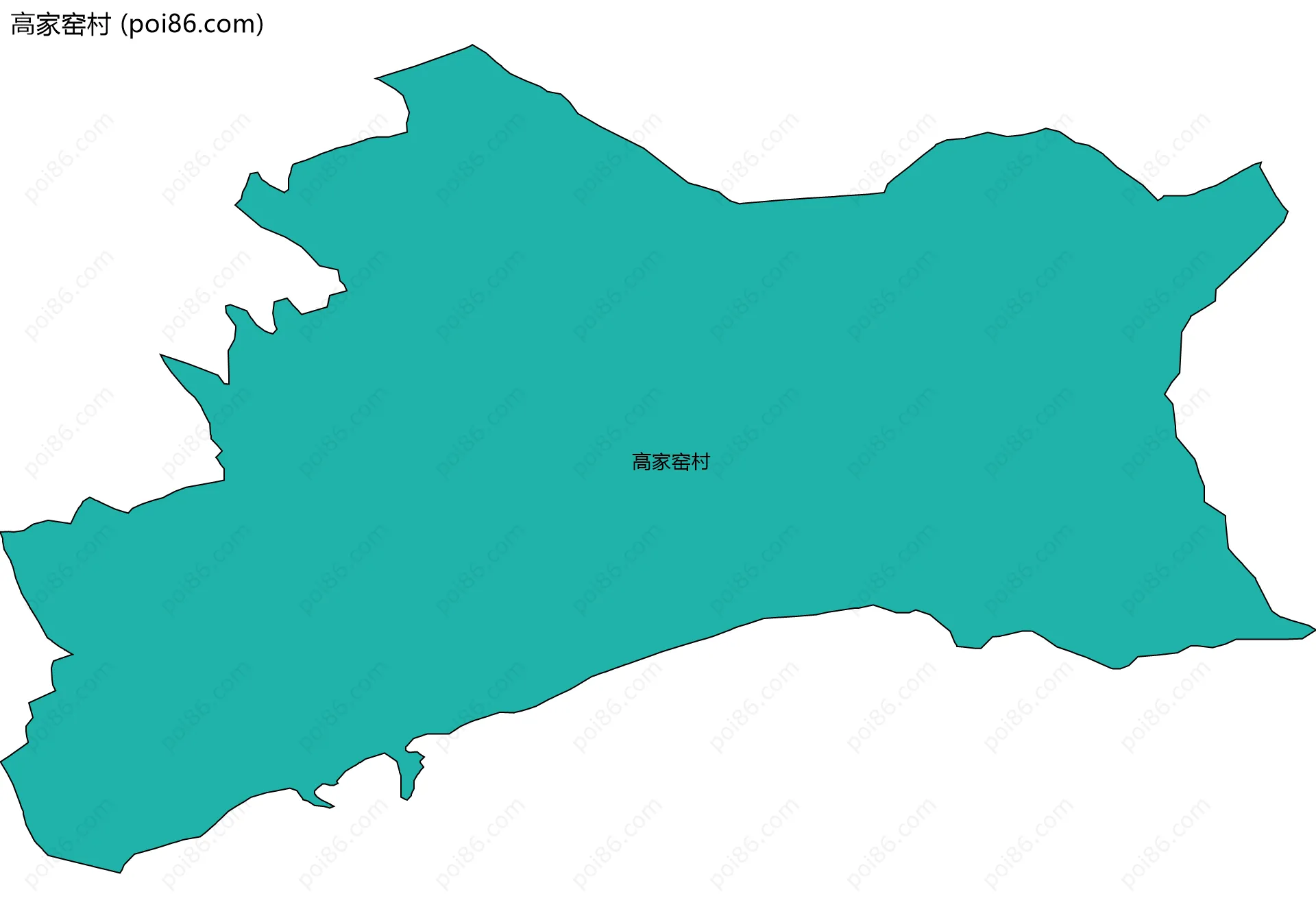 高家窑村边界地图