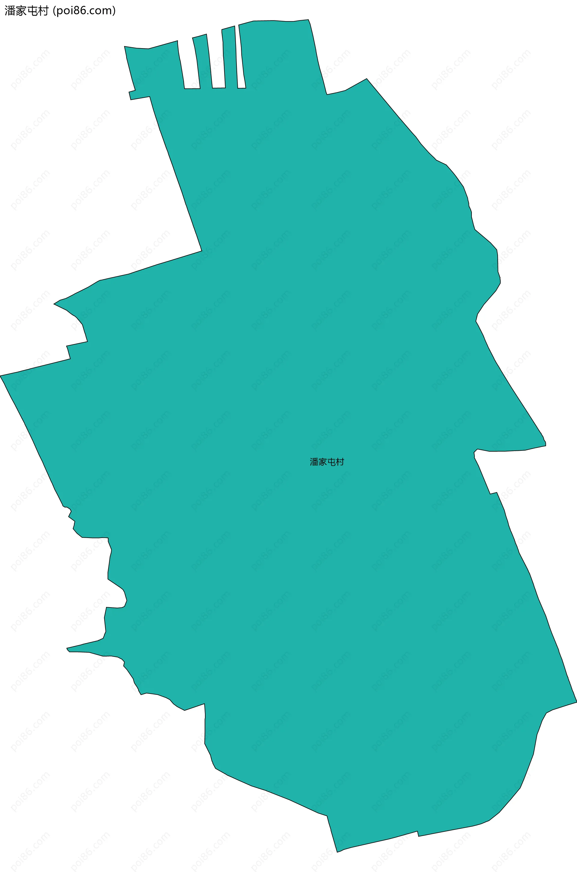 潘家屯村边界地图