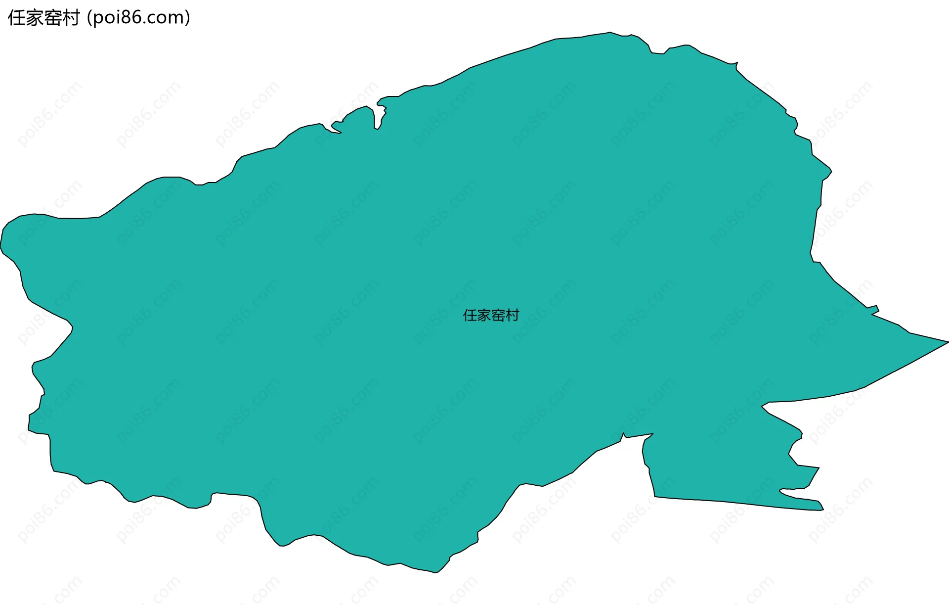 任家窑村边界地图