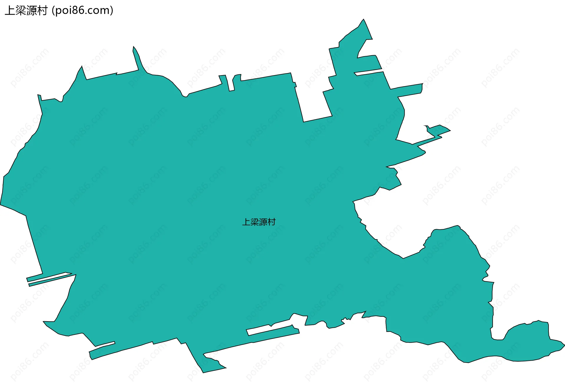 上梁源村边界地图