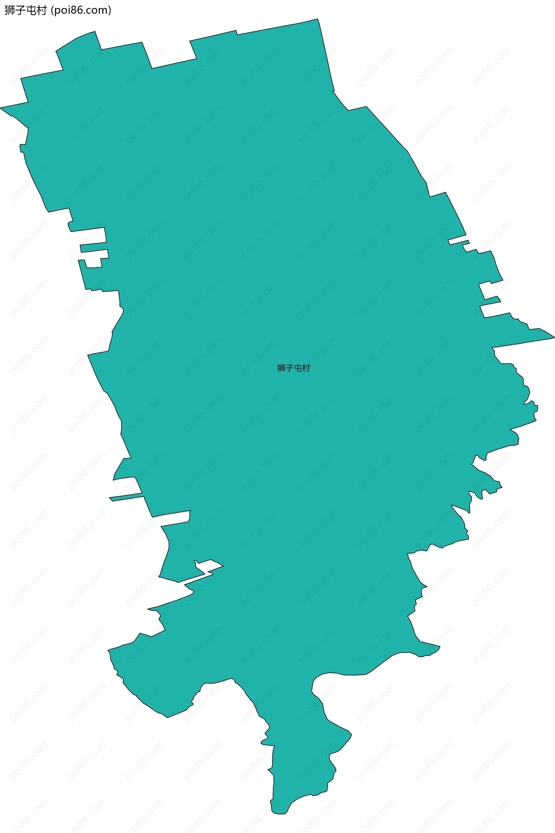 狮子屯村边界地图