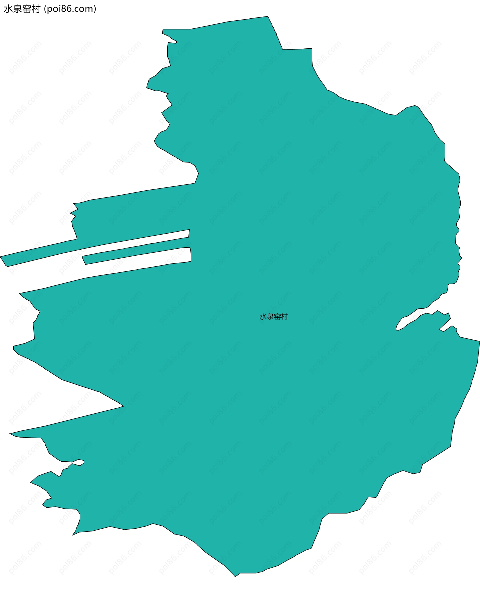 水泉窑村边界地图