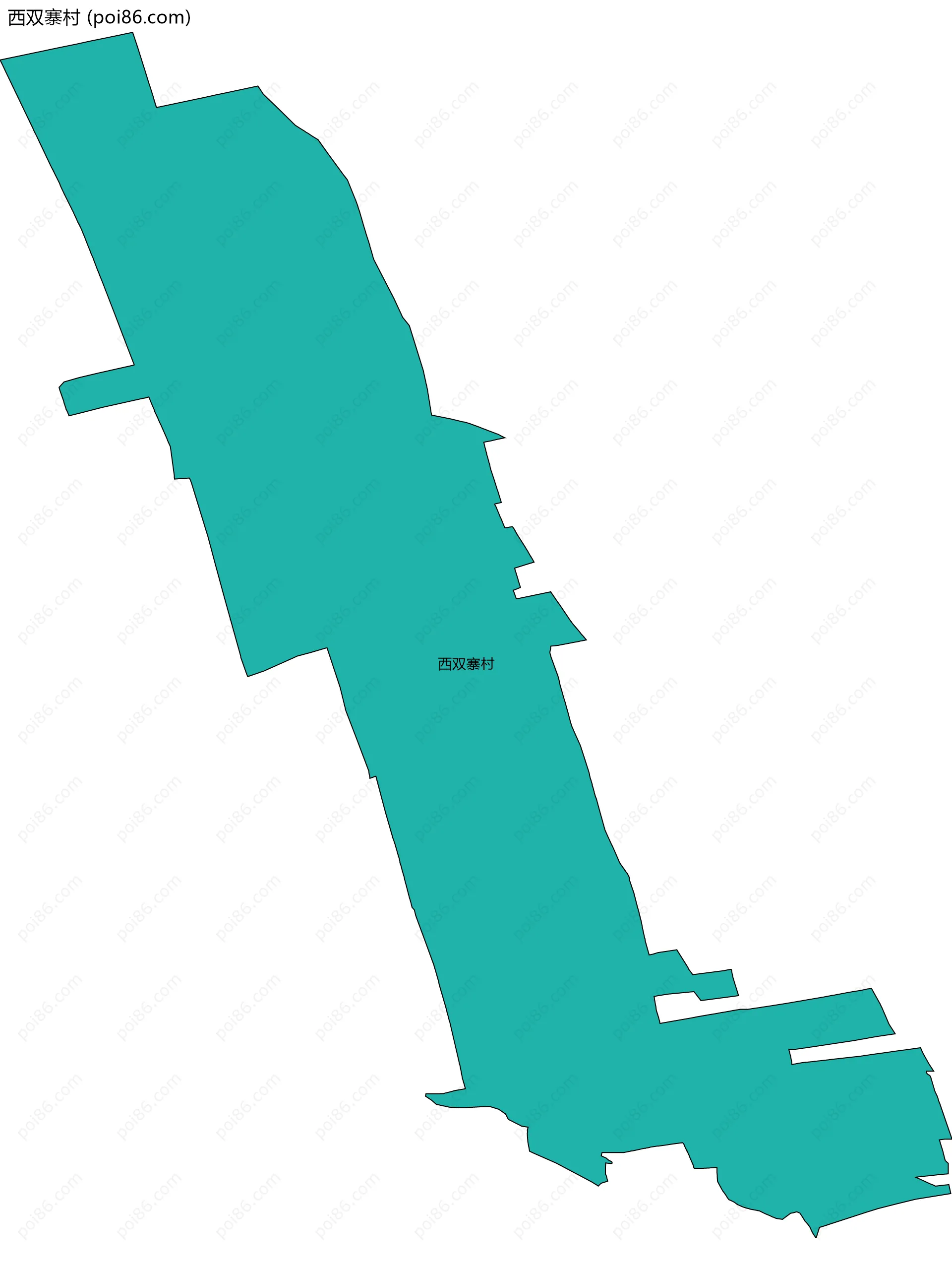 西双寨村边界地图