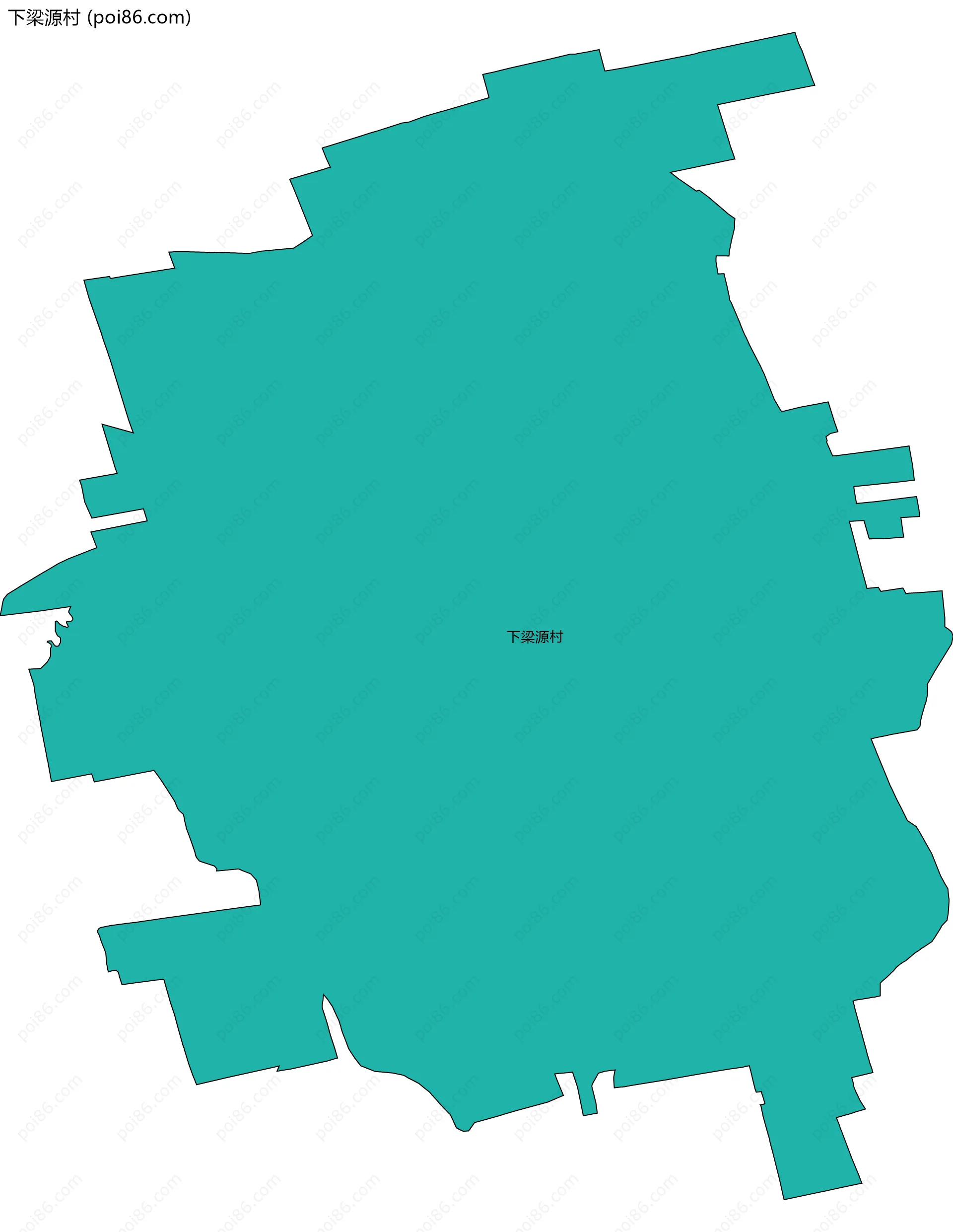 下梁源村边界地图