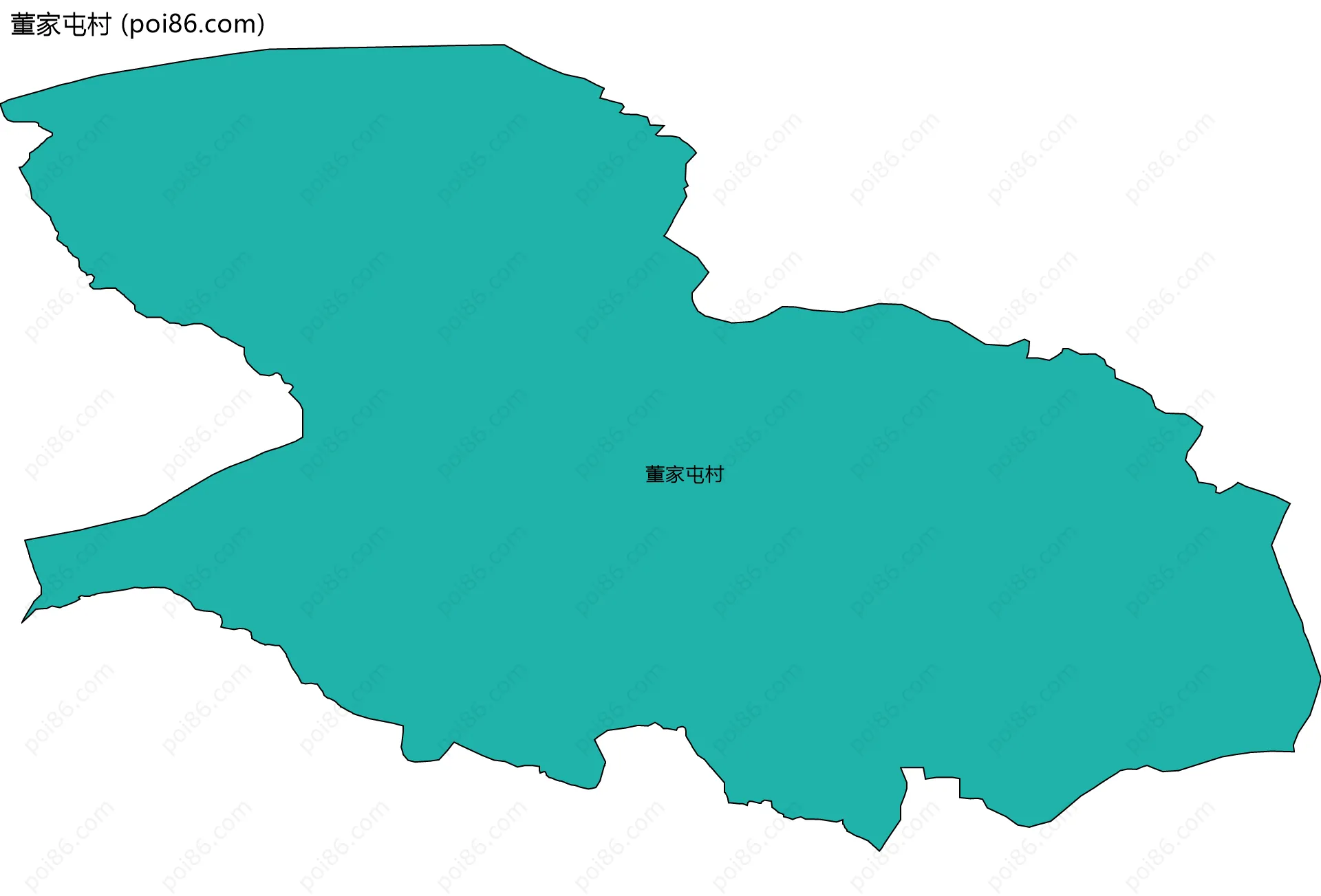 董家屯村边界地图