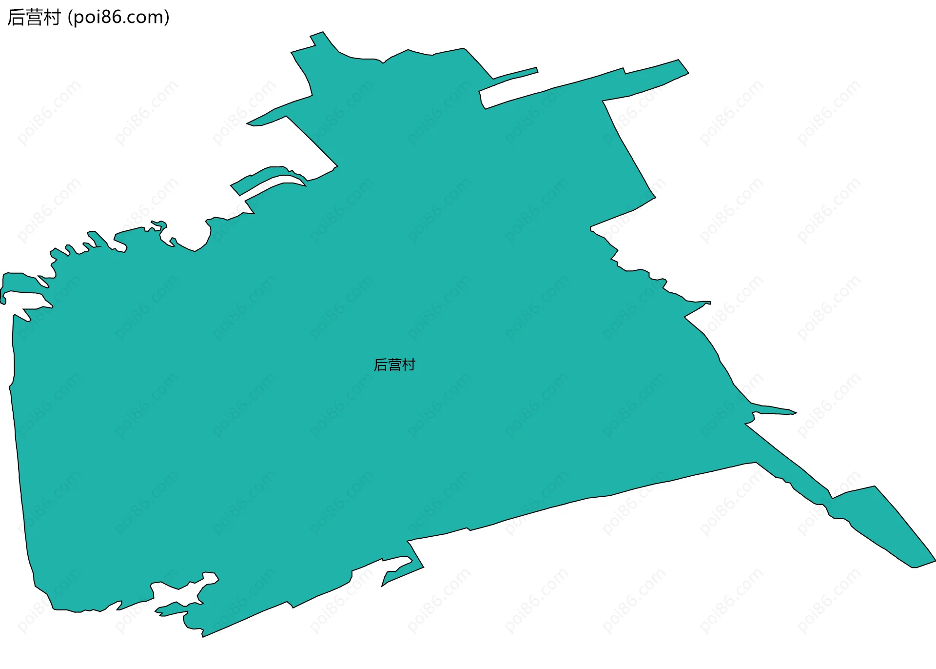 后营村边界地图