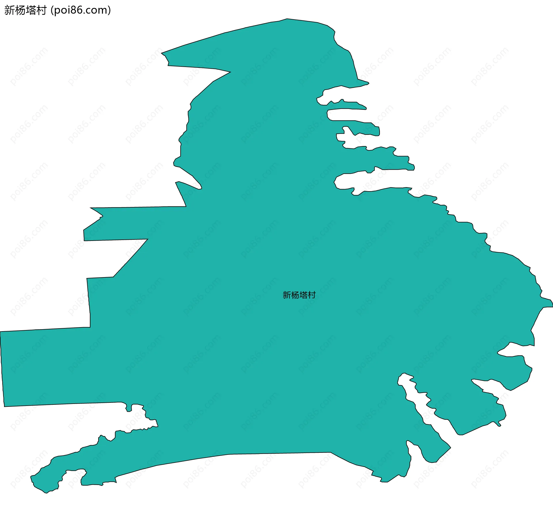 新杨塔村边界地图
