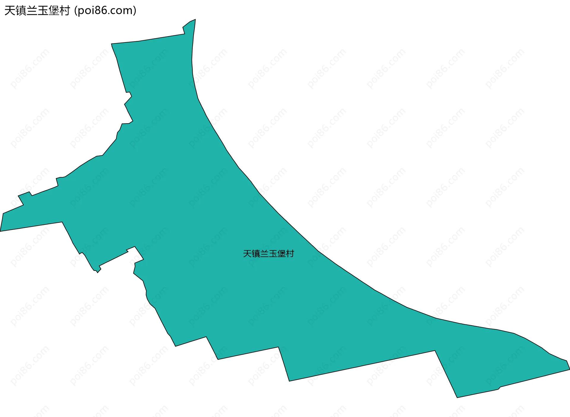 天镇兰玉堡村边界地图