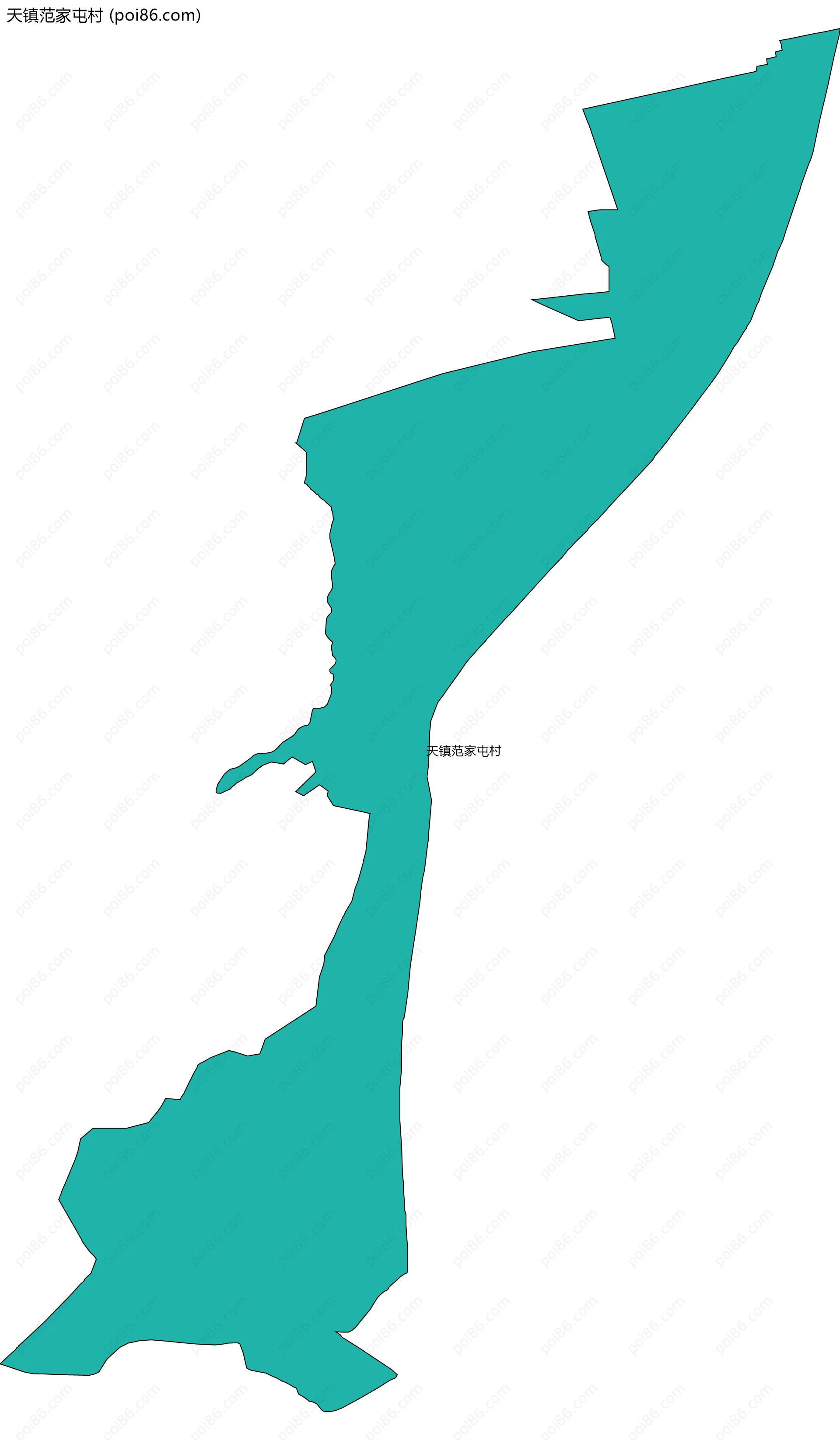 天镇范家屯村边界地图