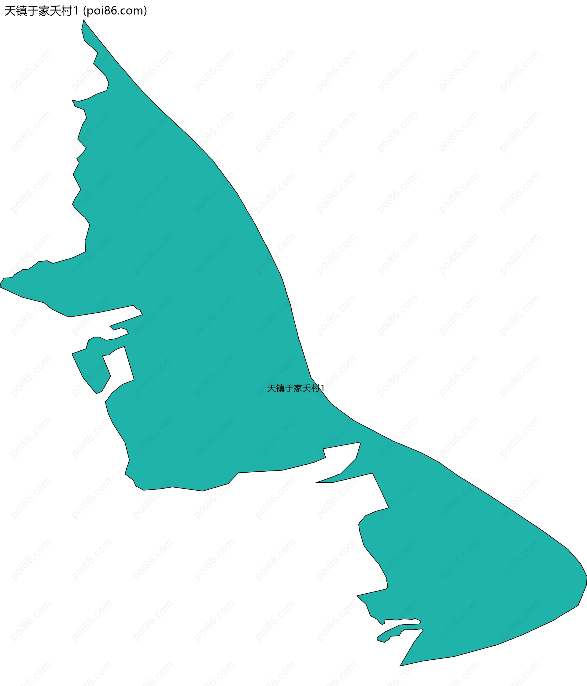 天镇于家夭村1边界地图