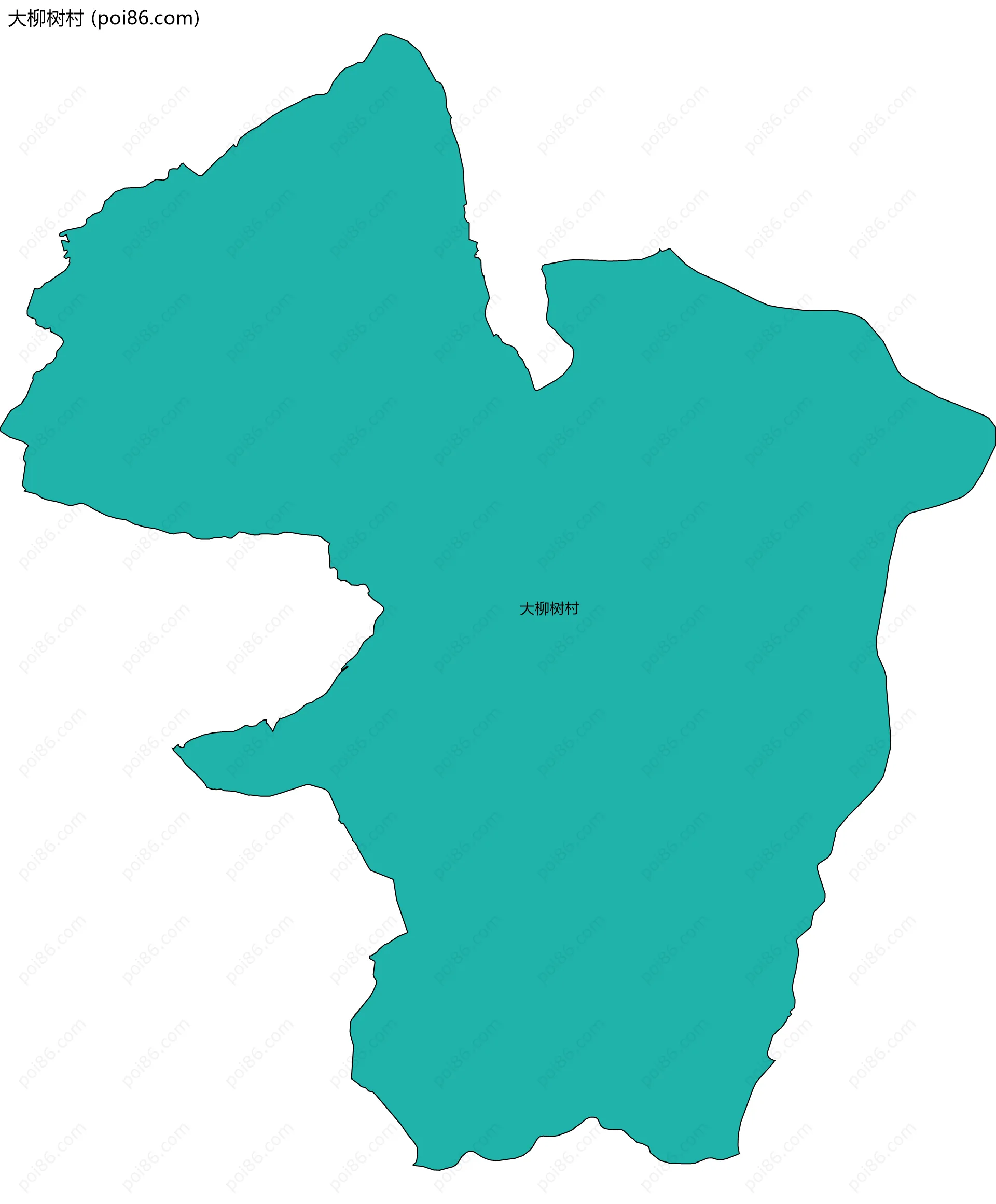 大柳树村边界地图