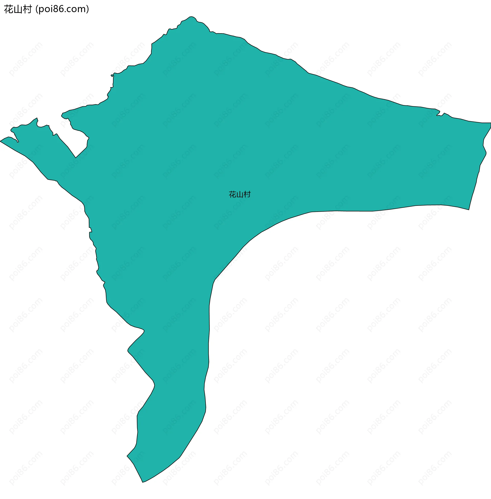 花山村边界地图
