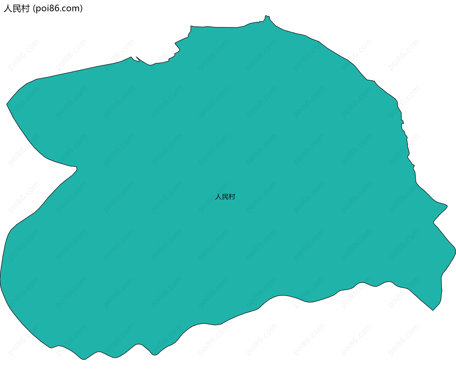 人民村边界地图