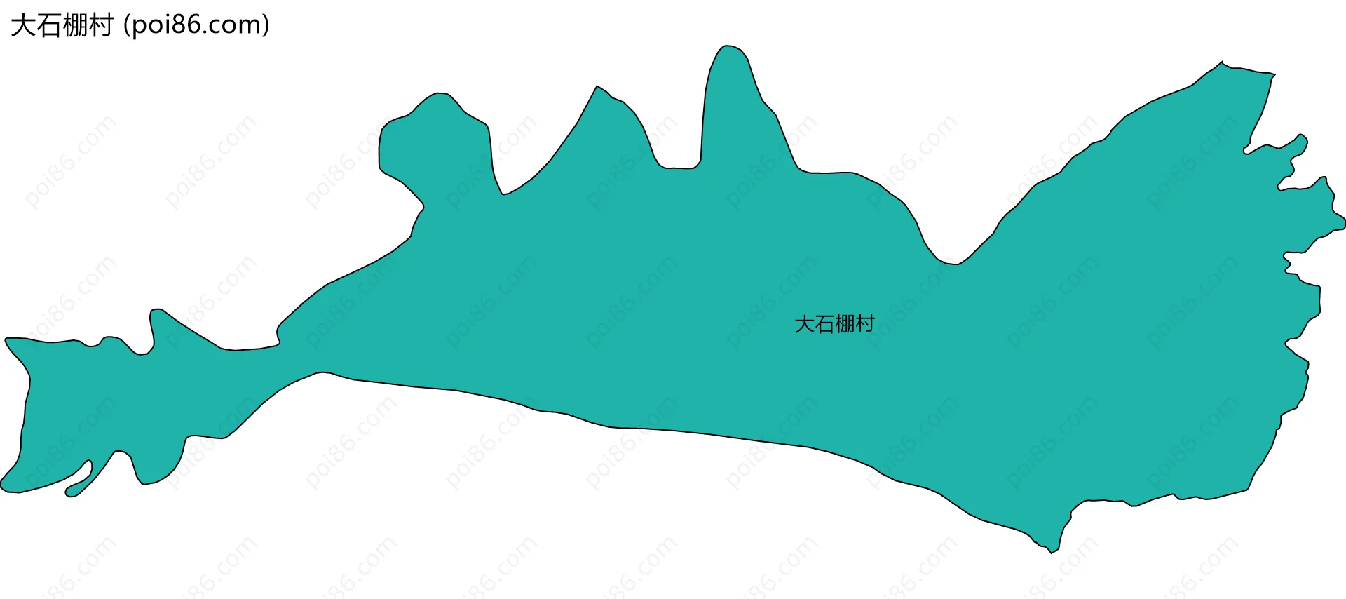 大石棚村边界地图