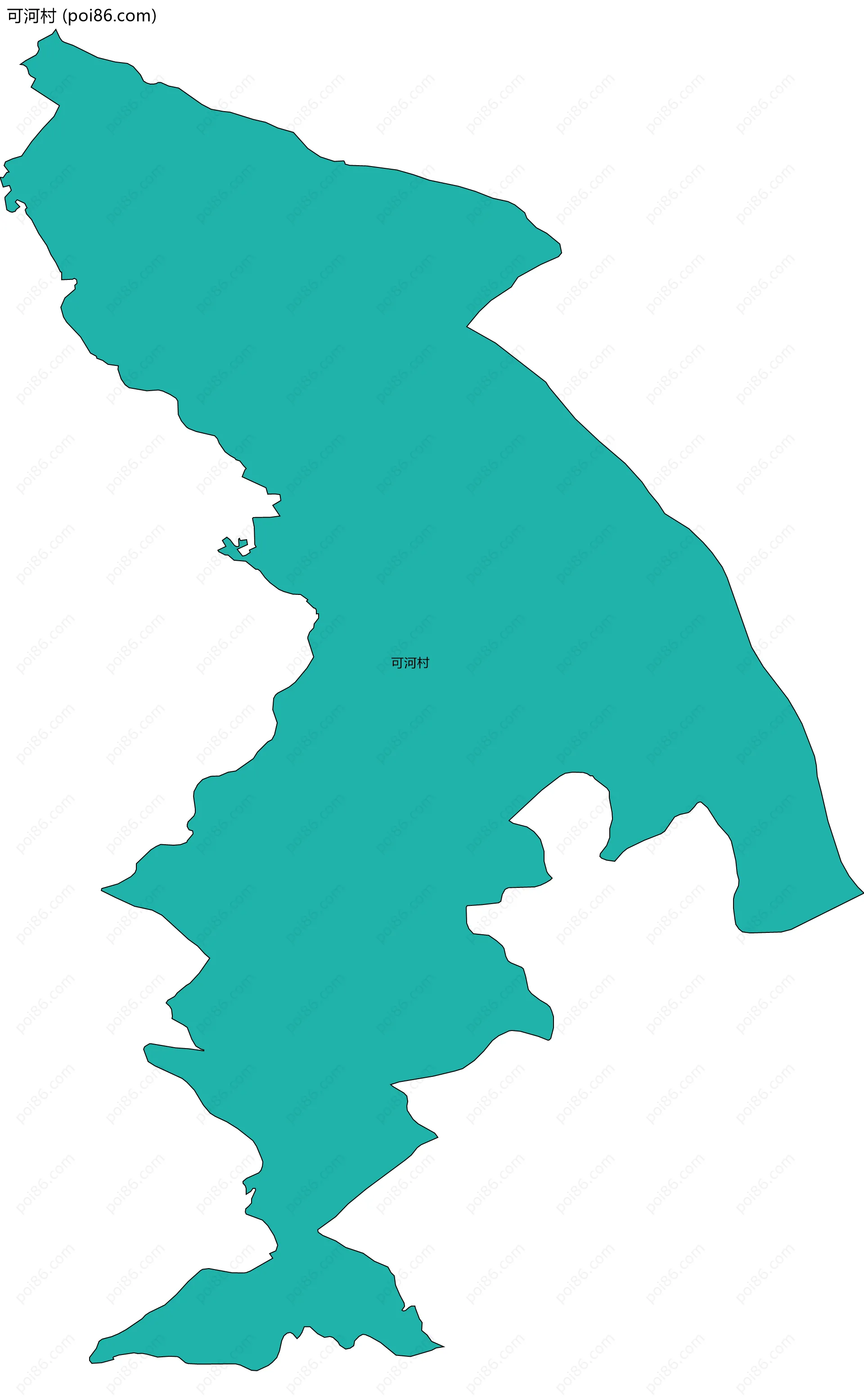 可河村边界地图