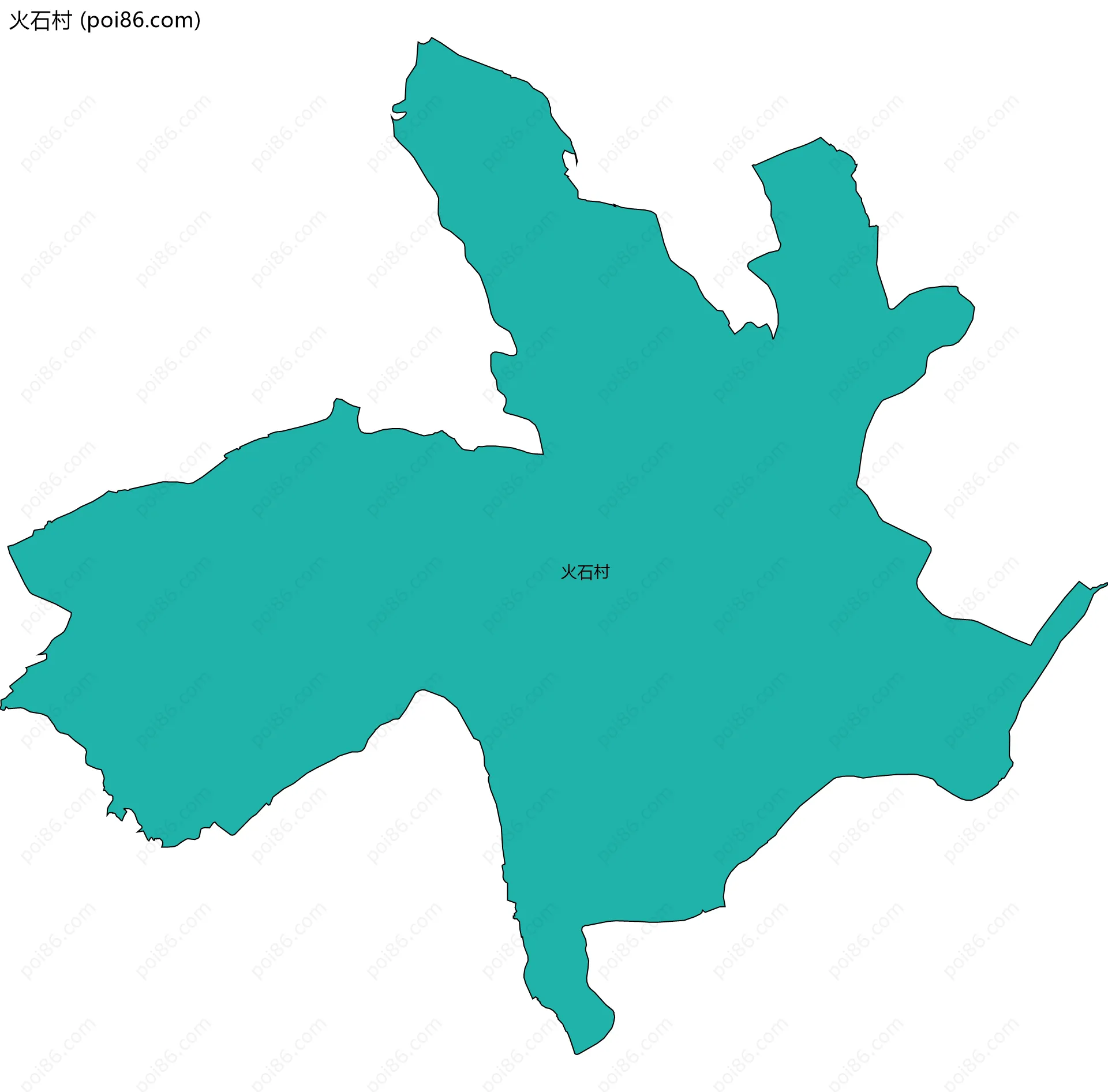 火石村边界地图