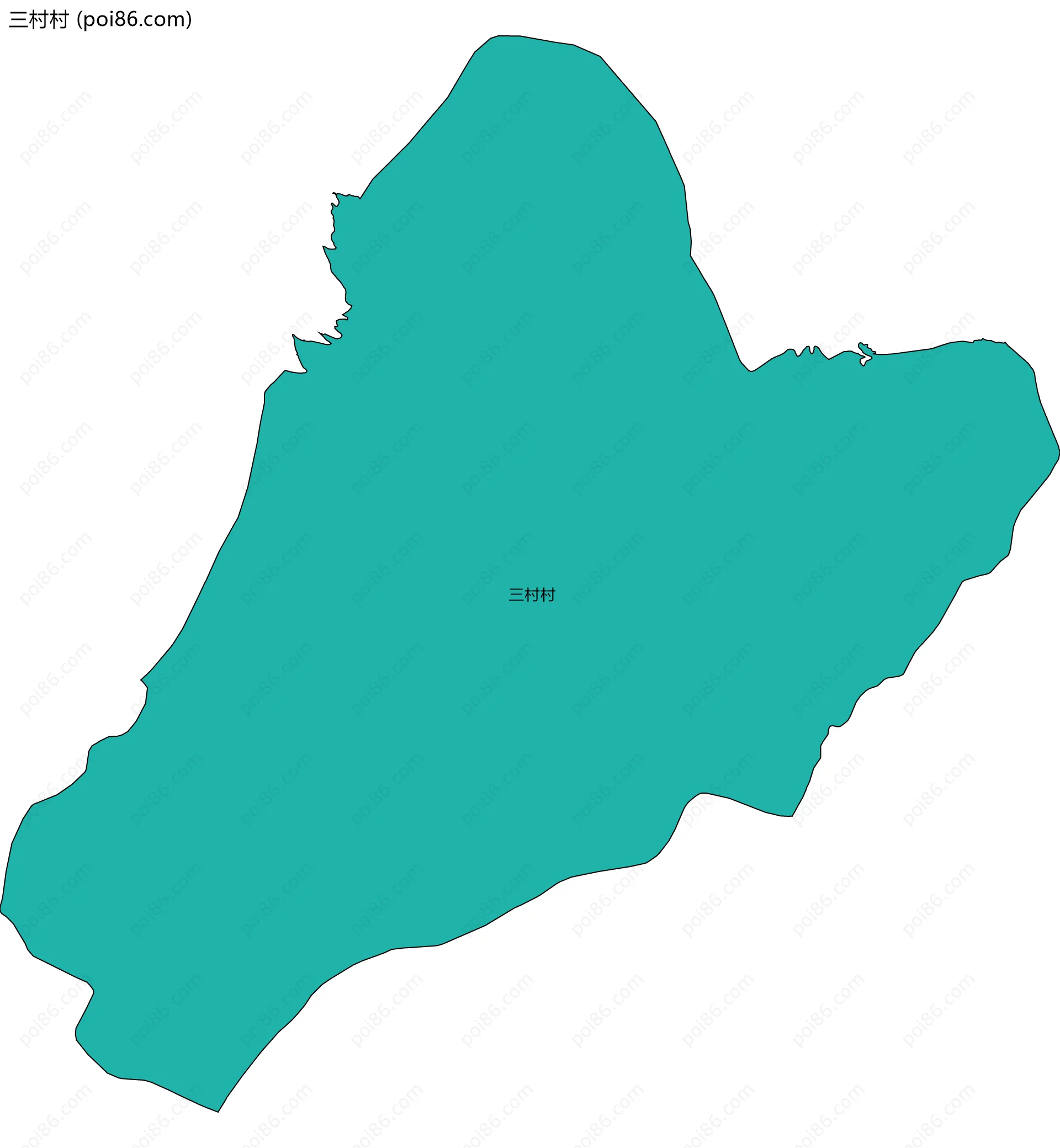 三村村边界地图