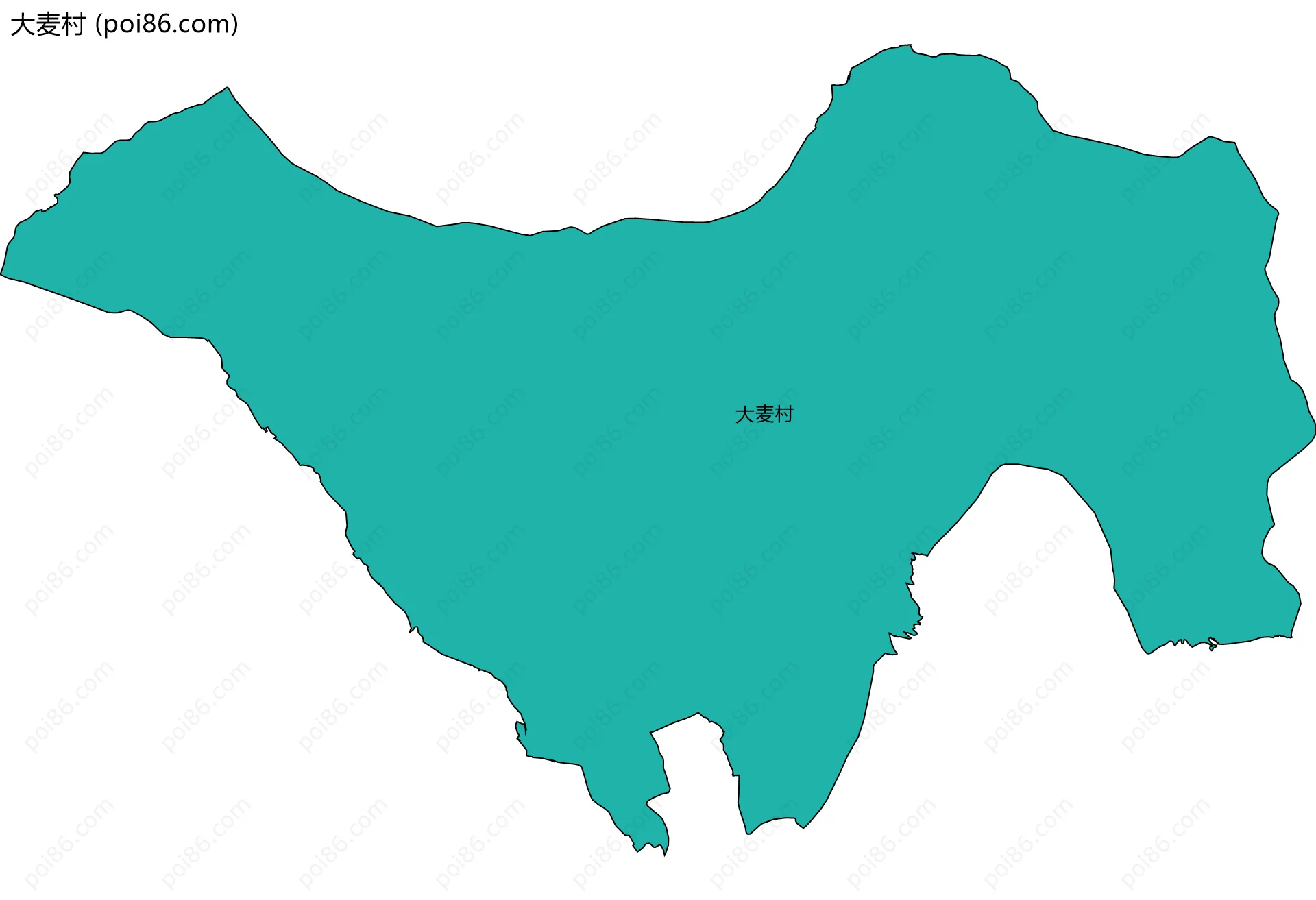 大麦村边界地图