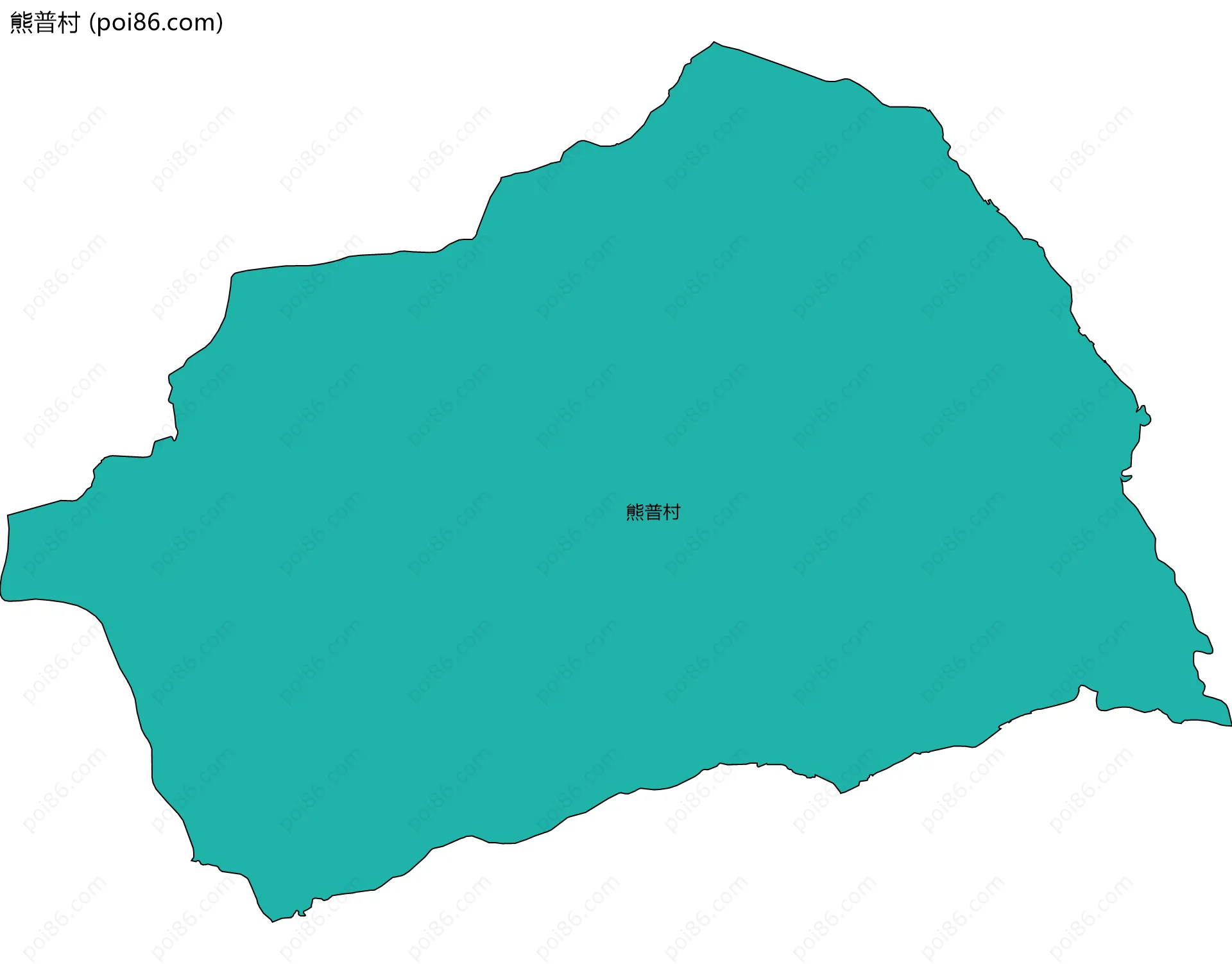 熊普村边界地图