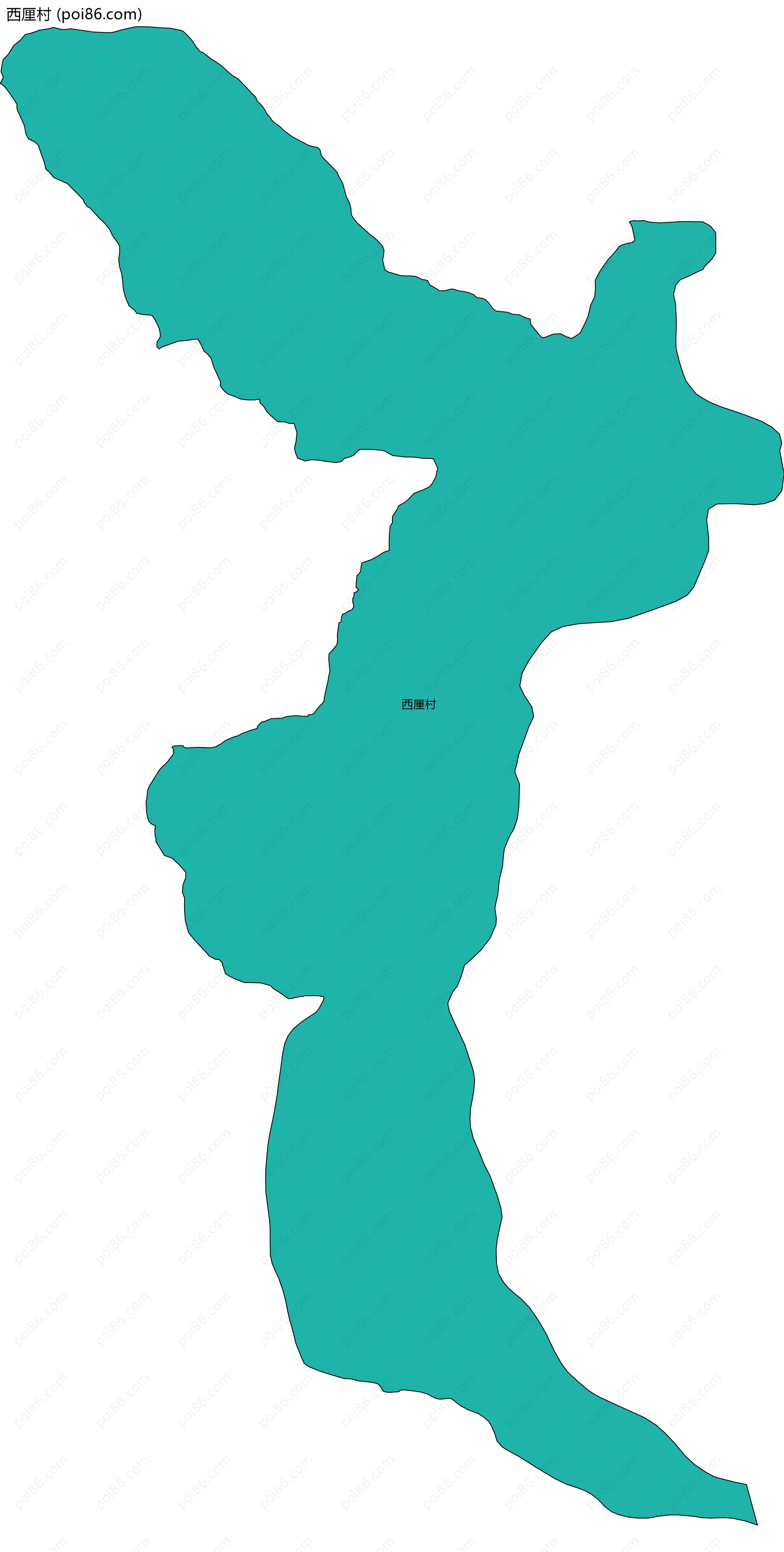 西厘村边界地图