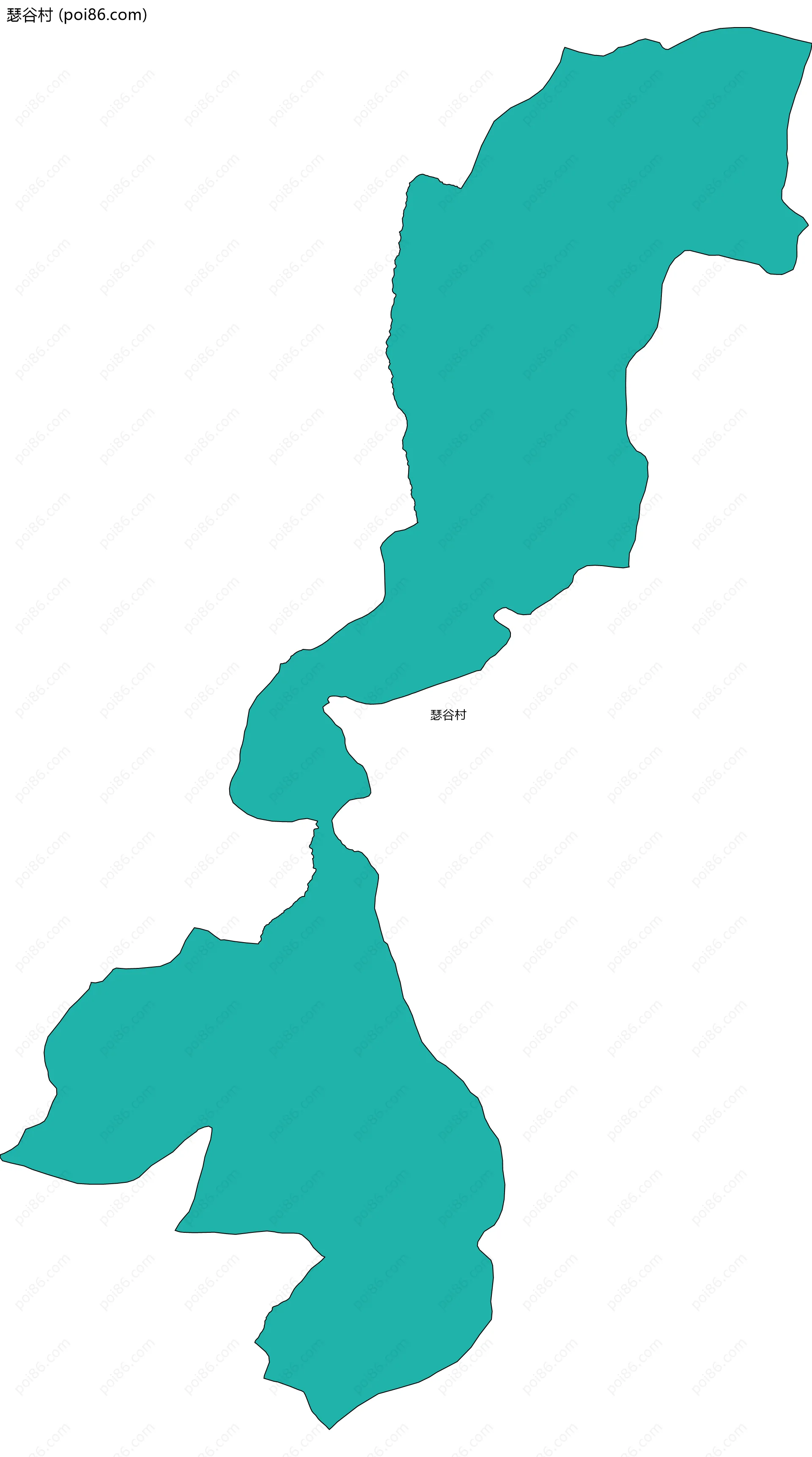 瑟谷村边界地图