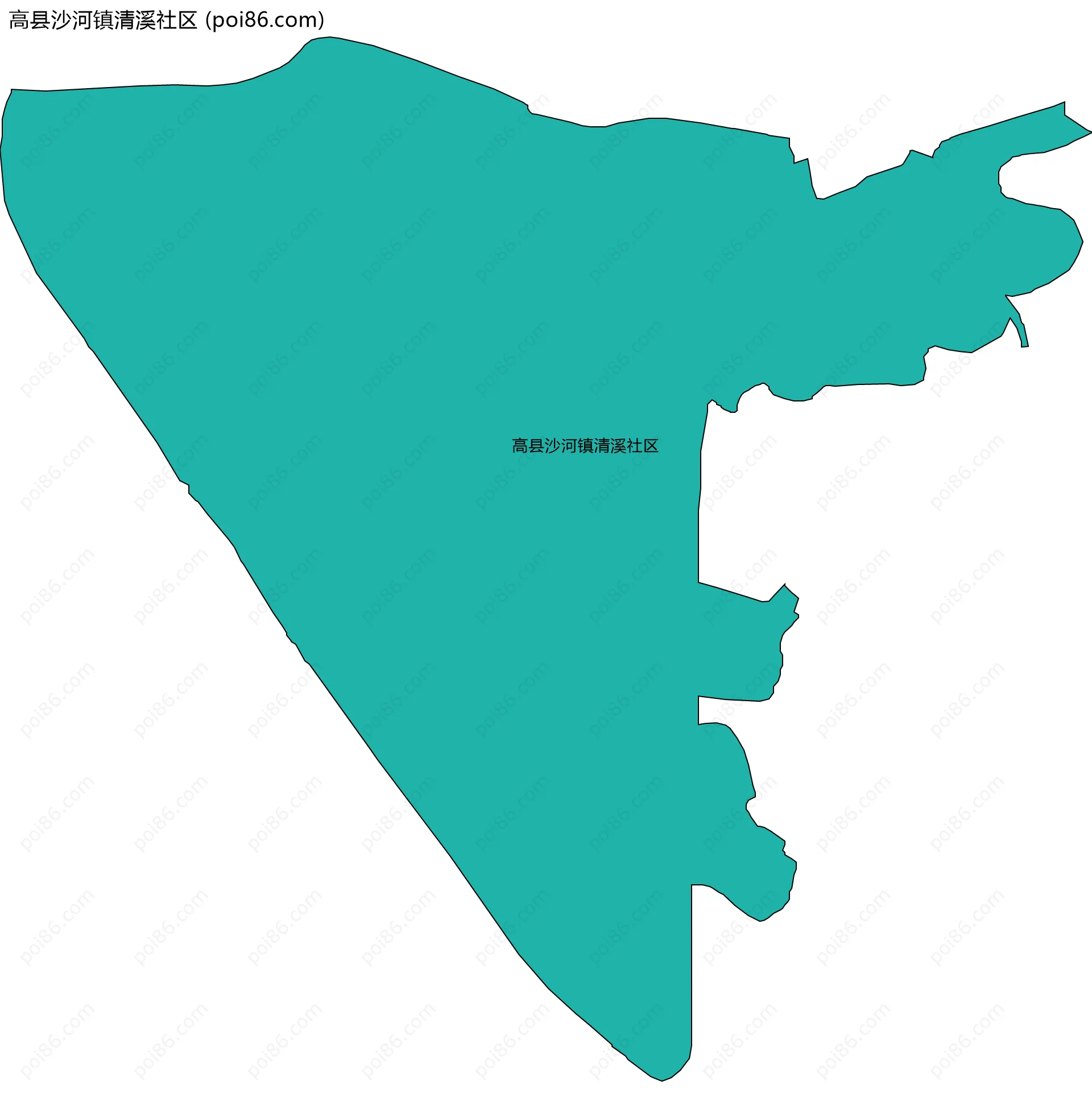 高县沙河镇清溪社区边界地图