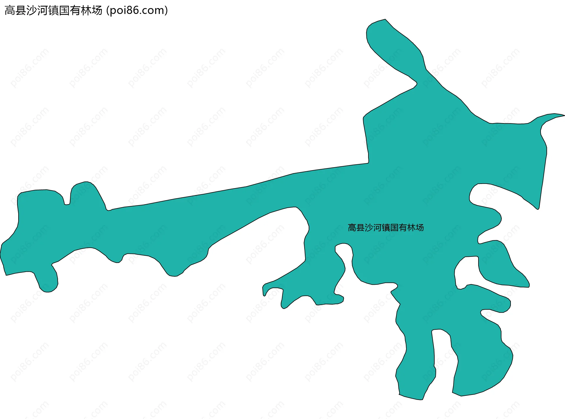 高县沙河镇国有林场边界地图