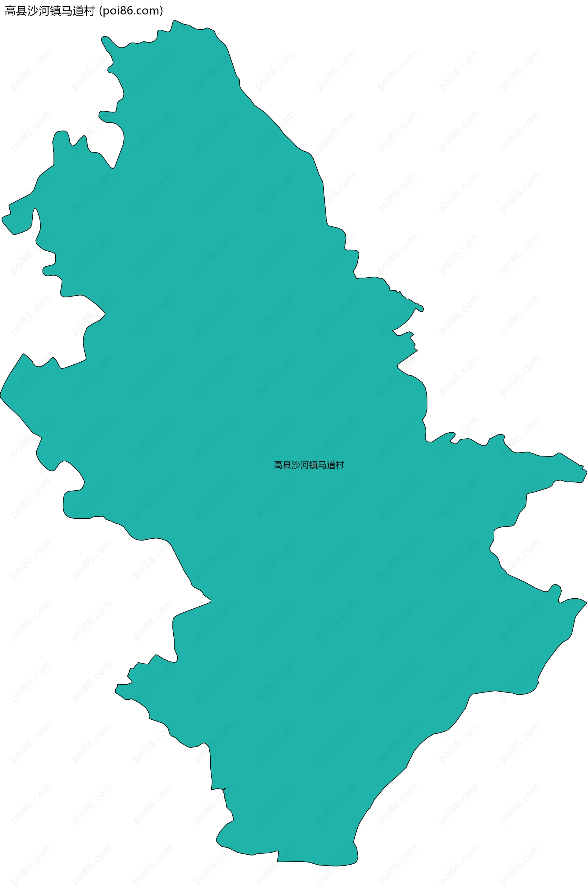 高县沙河镇马道村边界地图