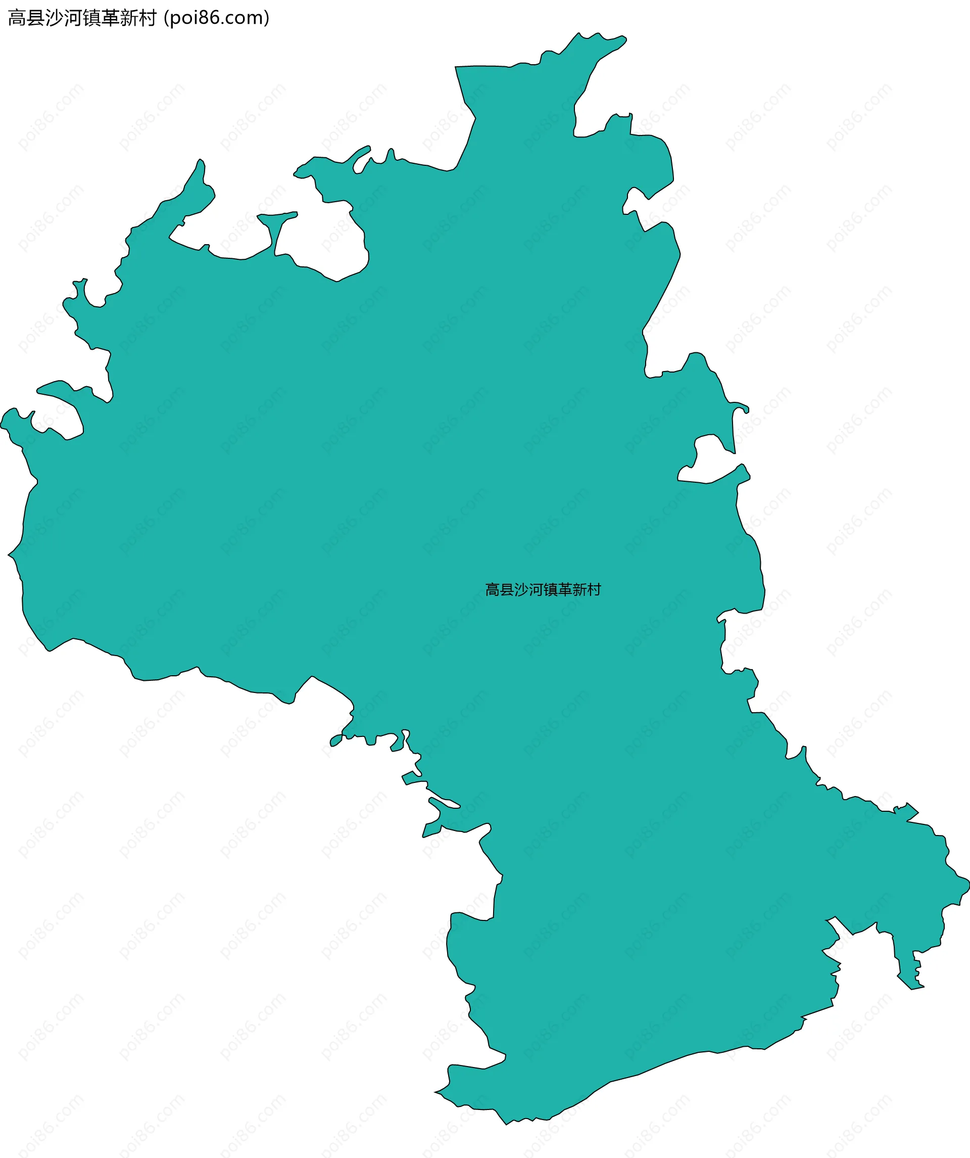 高县沙河镇革新村边界地图